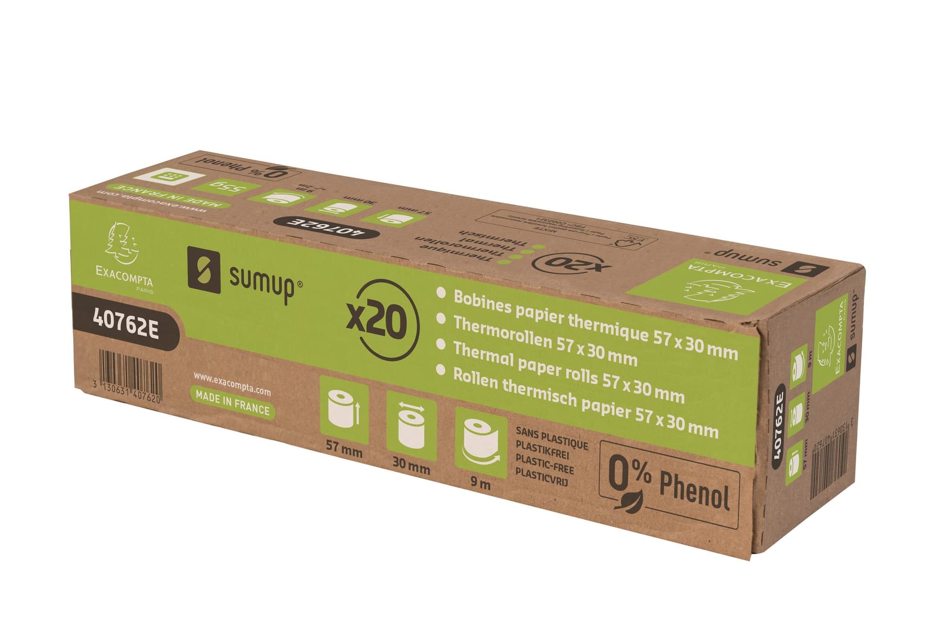 Telrol Exacompta 57mmx9m, kern Ø12mm SumUp thermisch fenolvrij 3