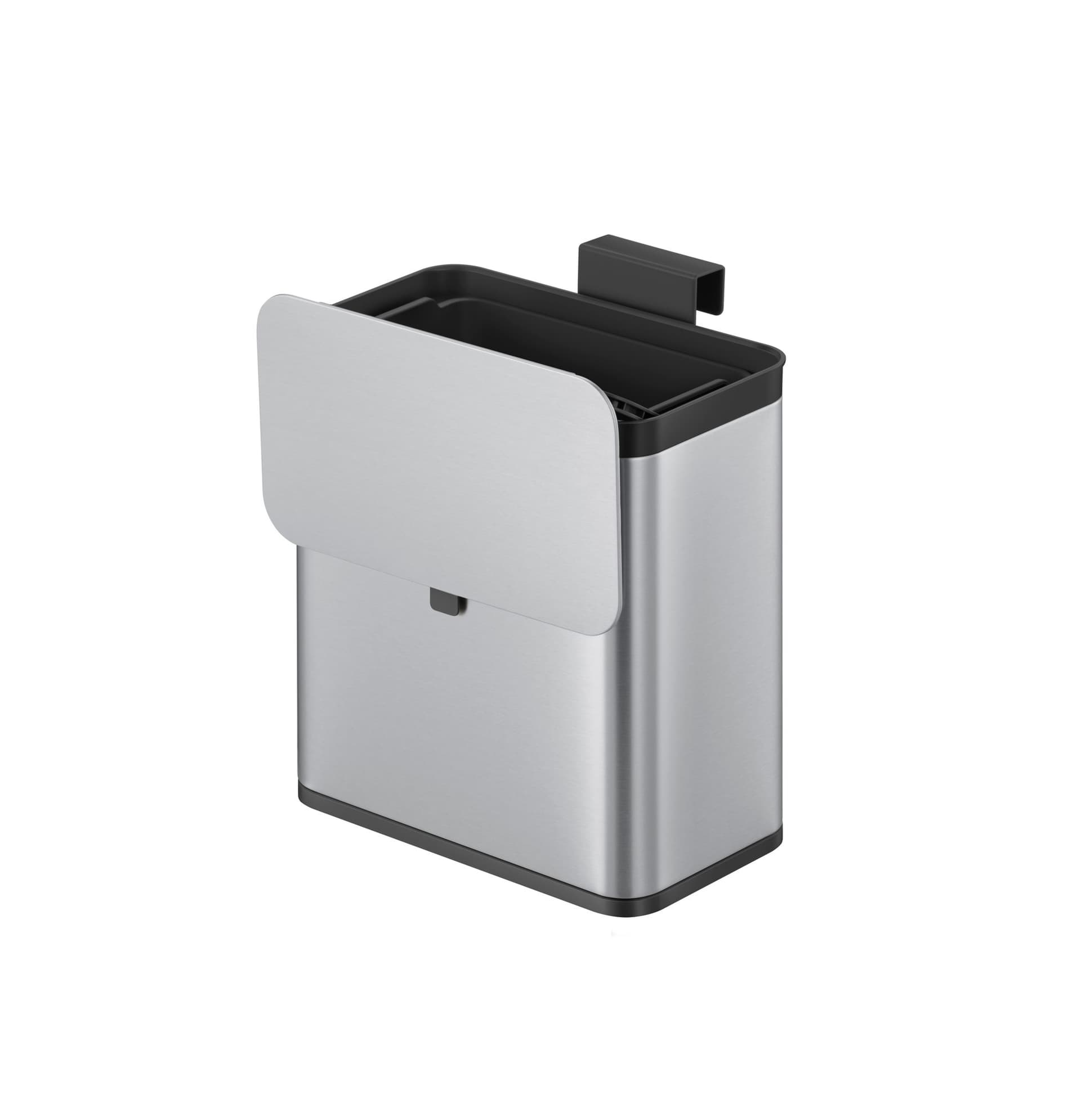 Afvalbak EKO Puro klein 7 liter zilver 2