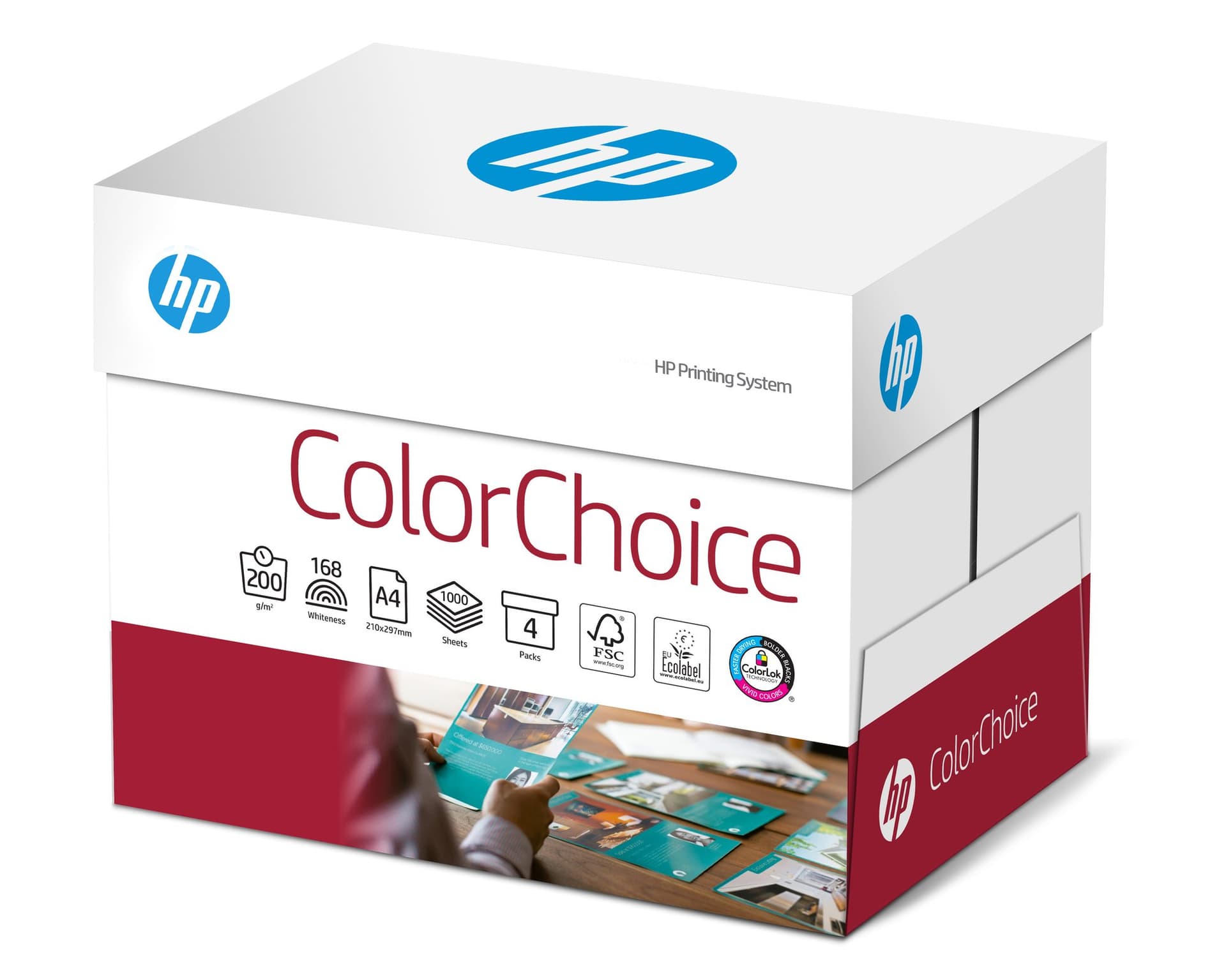 Kleurenlaserpapier HP Color Choice A4 200gr wit 250vel 2