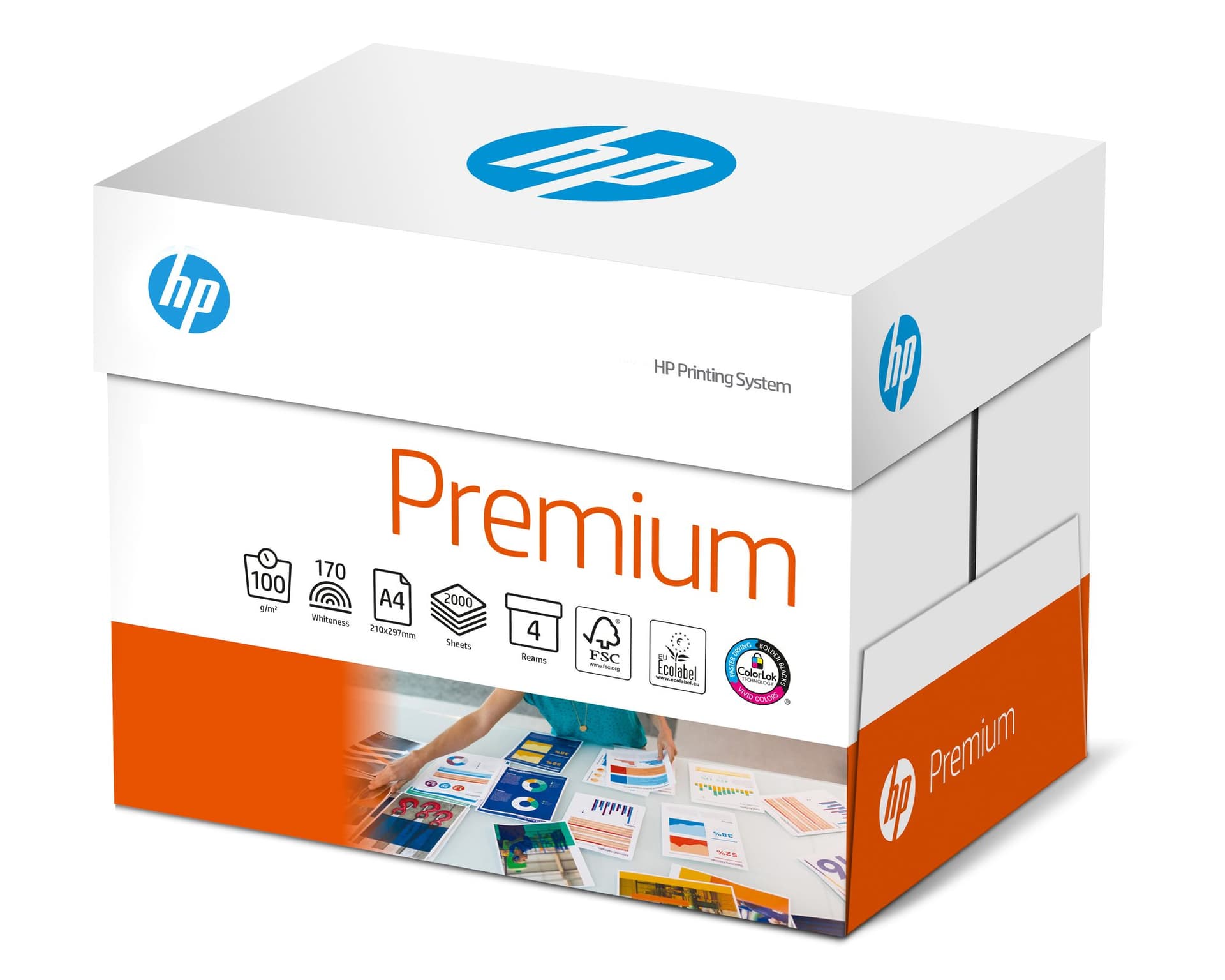 Kopieerpapier HP Premium A4 100gr wit 500 vel 2