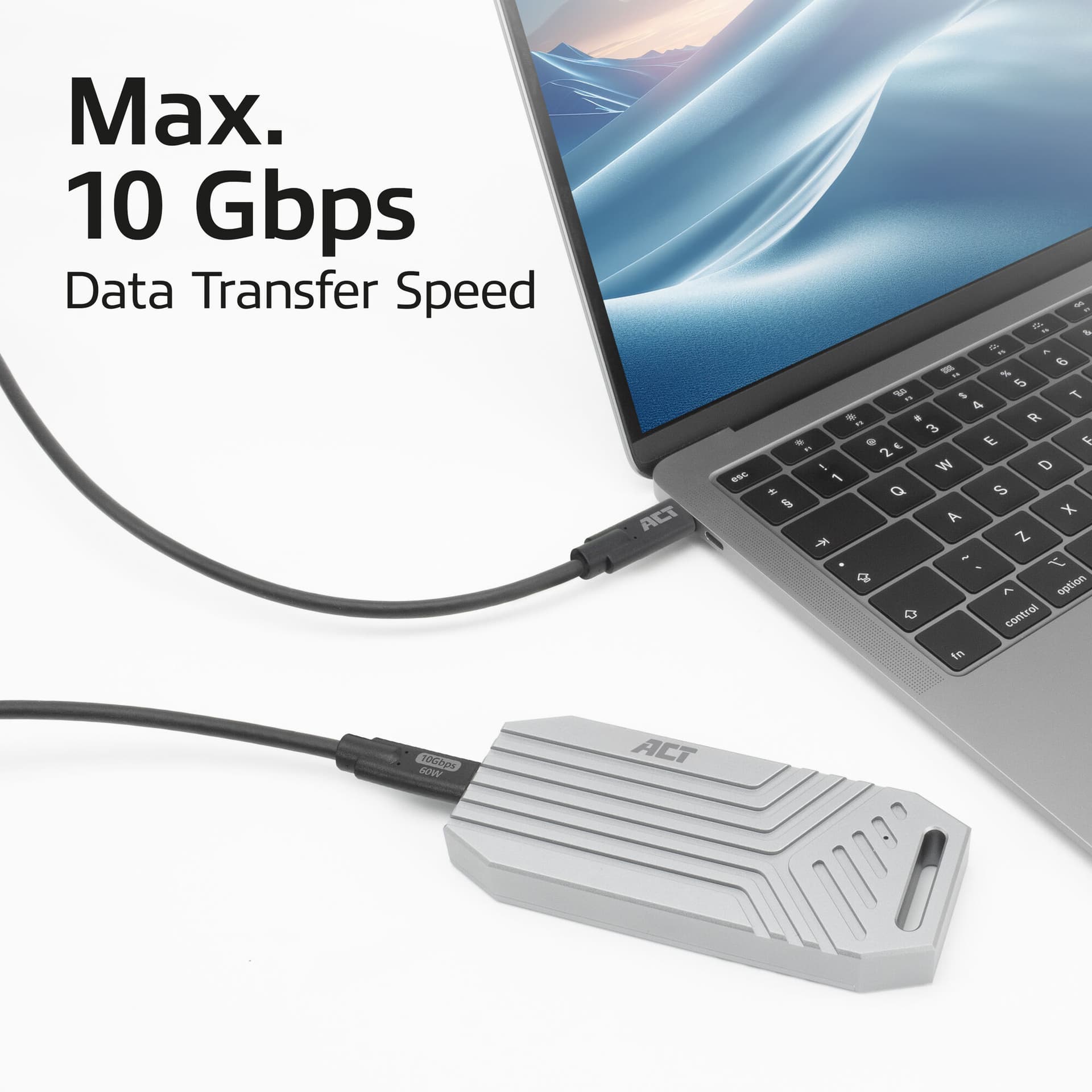 Kabel ACT USB-C 3.0 10Gbps 60W USB 3 meter 3