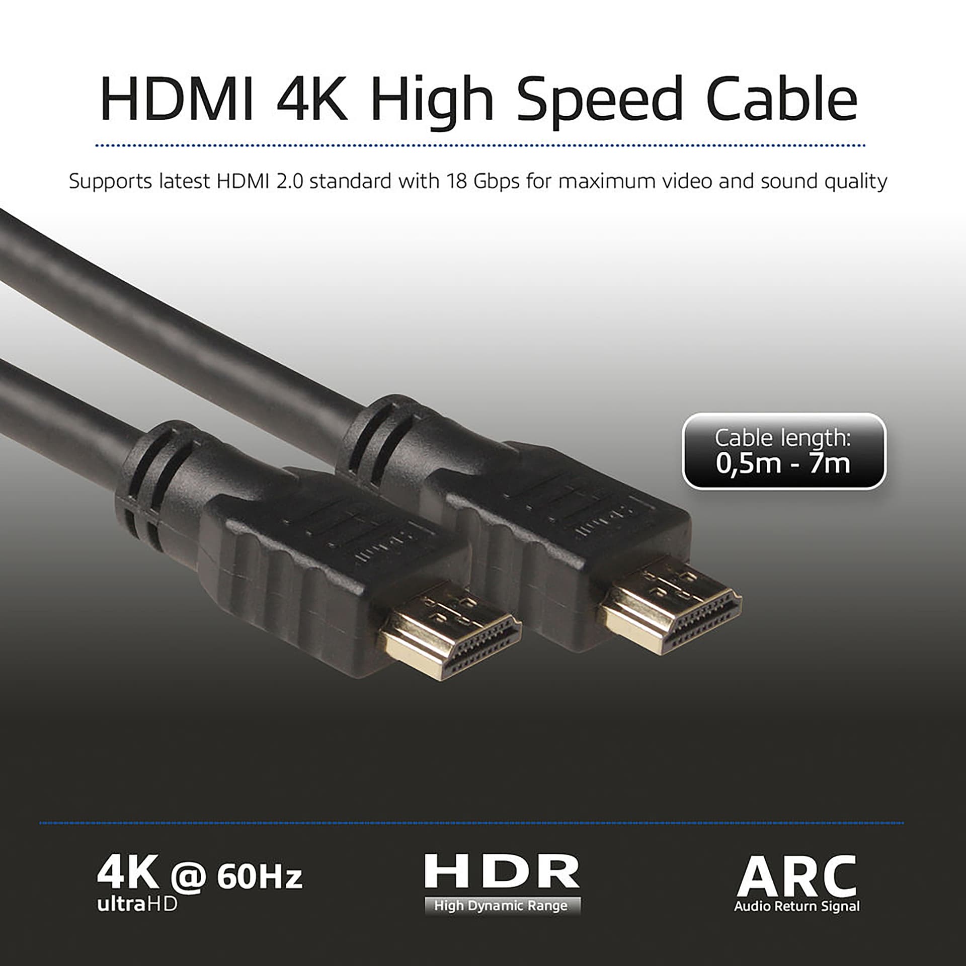 Kabel ACT HS v2.0 HDMI-A male - HDMI-A male (AWG30) 1 meter 9
