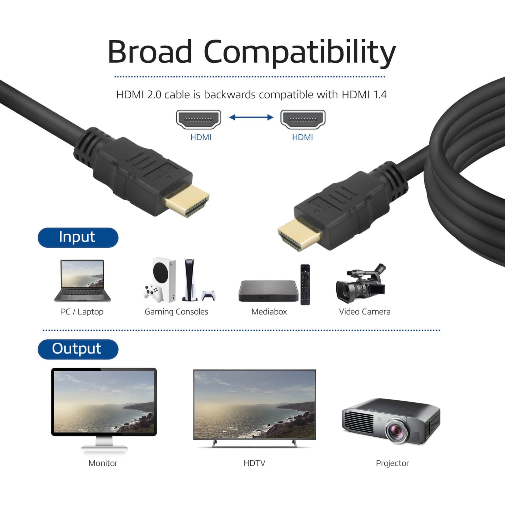 Kabel ACT HDMI ETH4K M/M zwart 2 meter 3