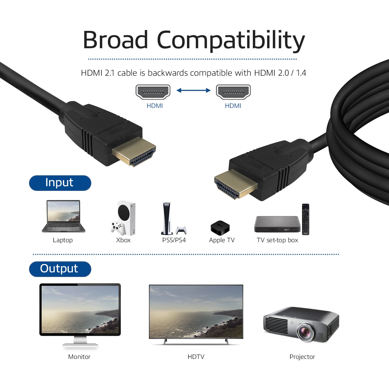 Kabel ACT HDMI ETH8K M/M zwart 2 meter 2