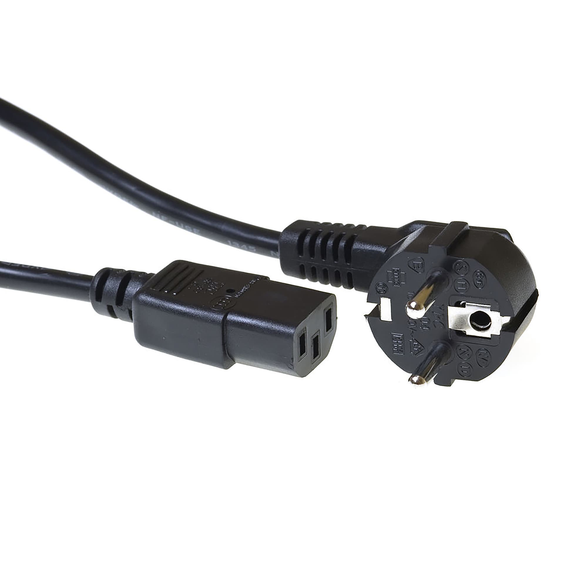 Kabel ACT Netsnoer CEE 7/7 male - C13 zwart 1.5 meter