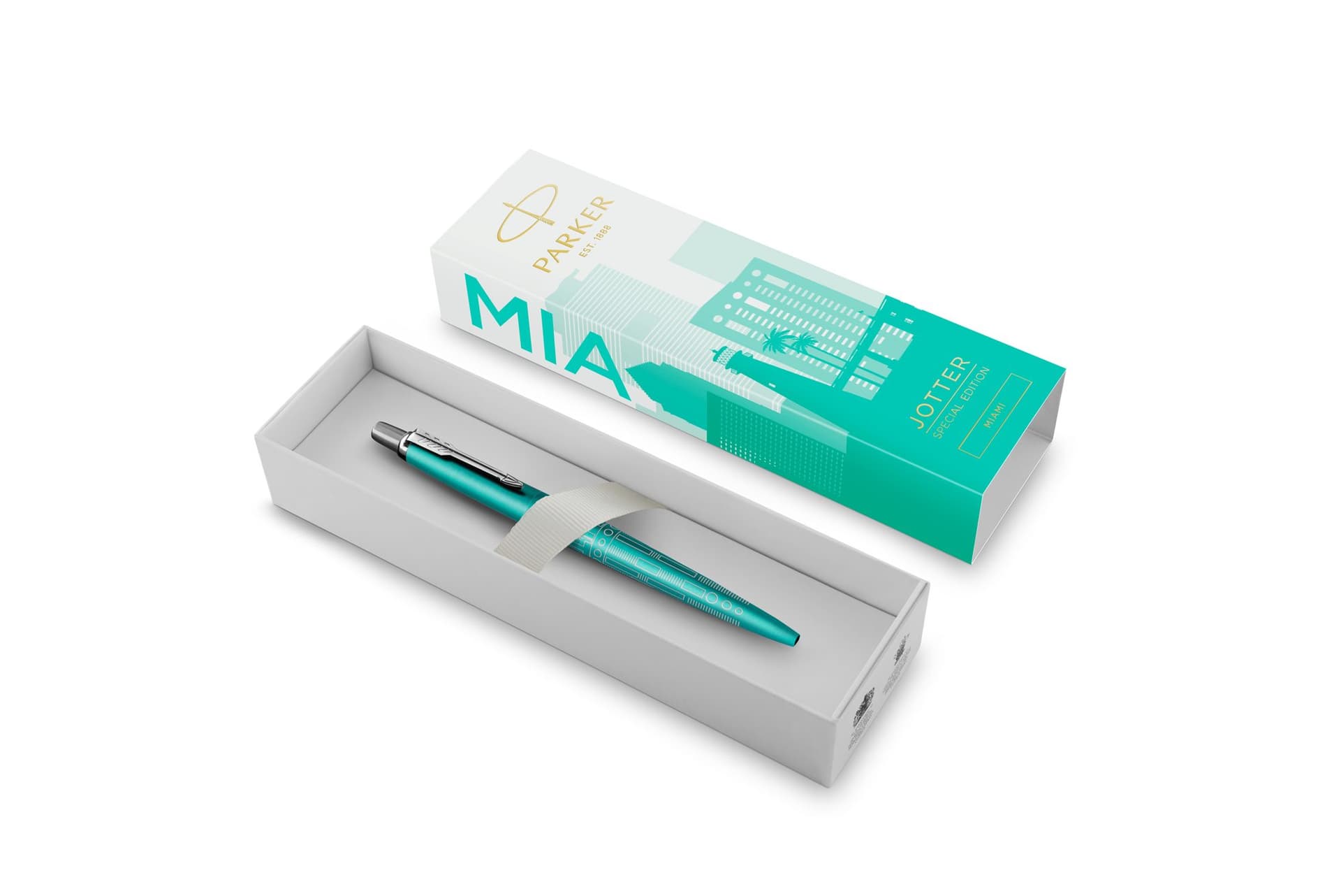 Balpen Parker Jotter special edition Miami turquoise CT medium 2