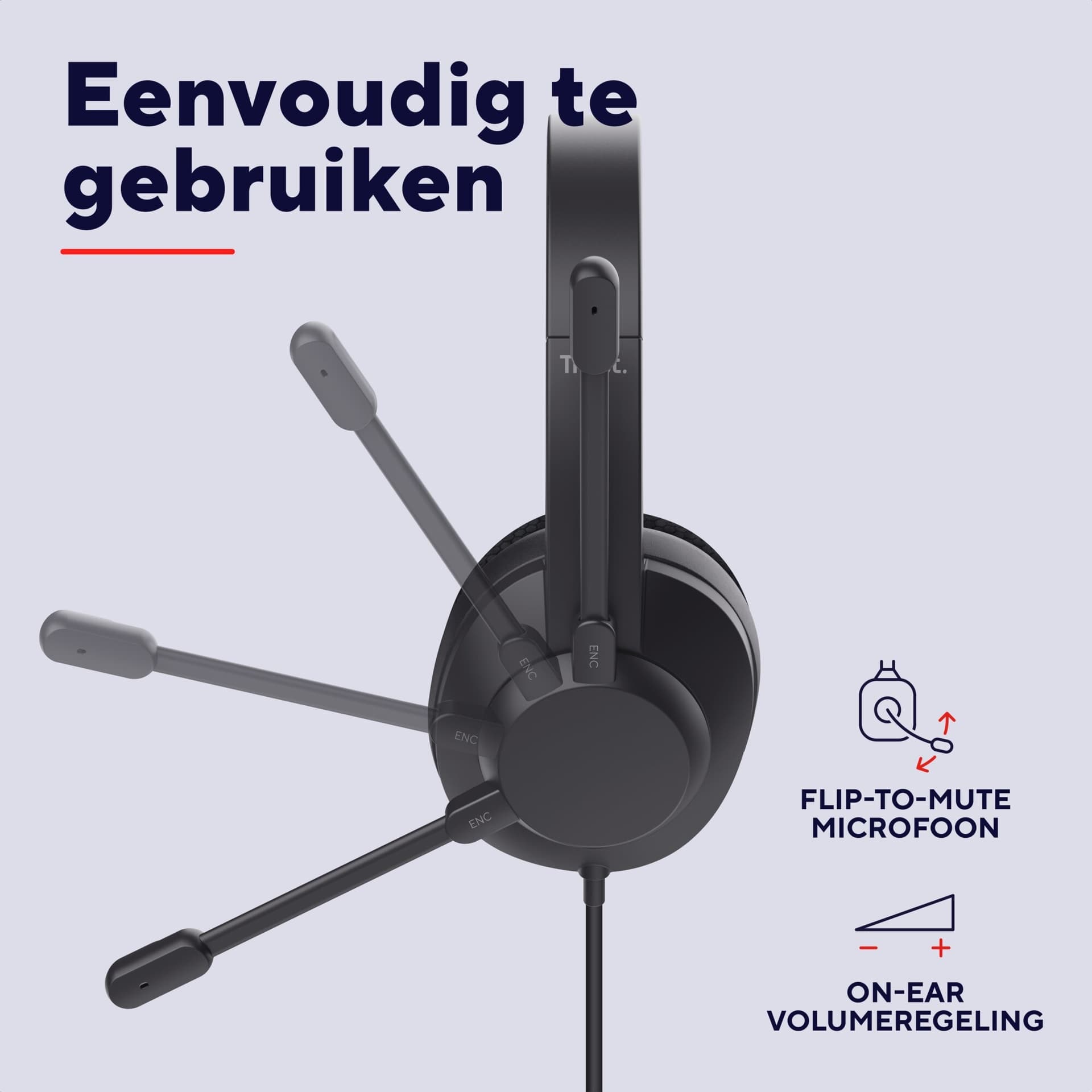 Hoofdtelefoon Trust Ayda Max USB-ENC 4