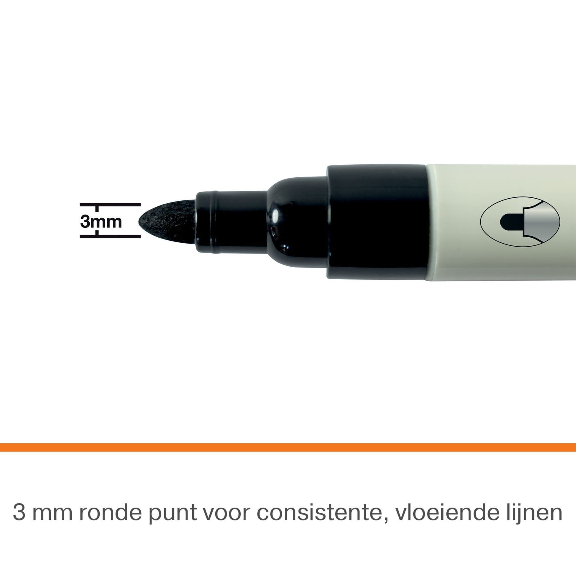 Whiteboardmarker Nobo ronde punt 3mm zwart 4