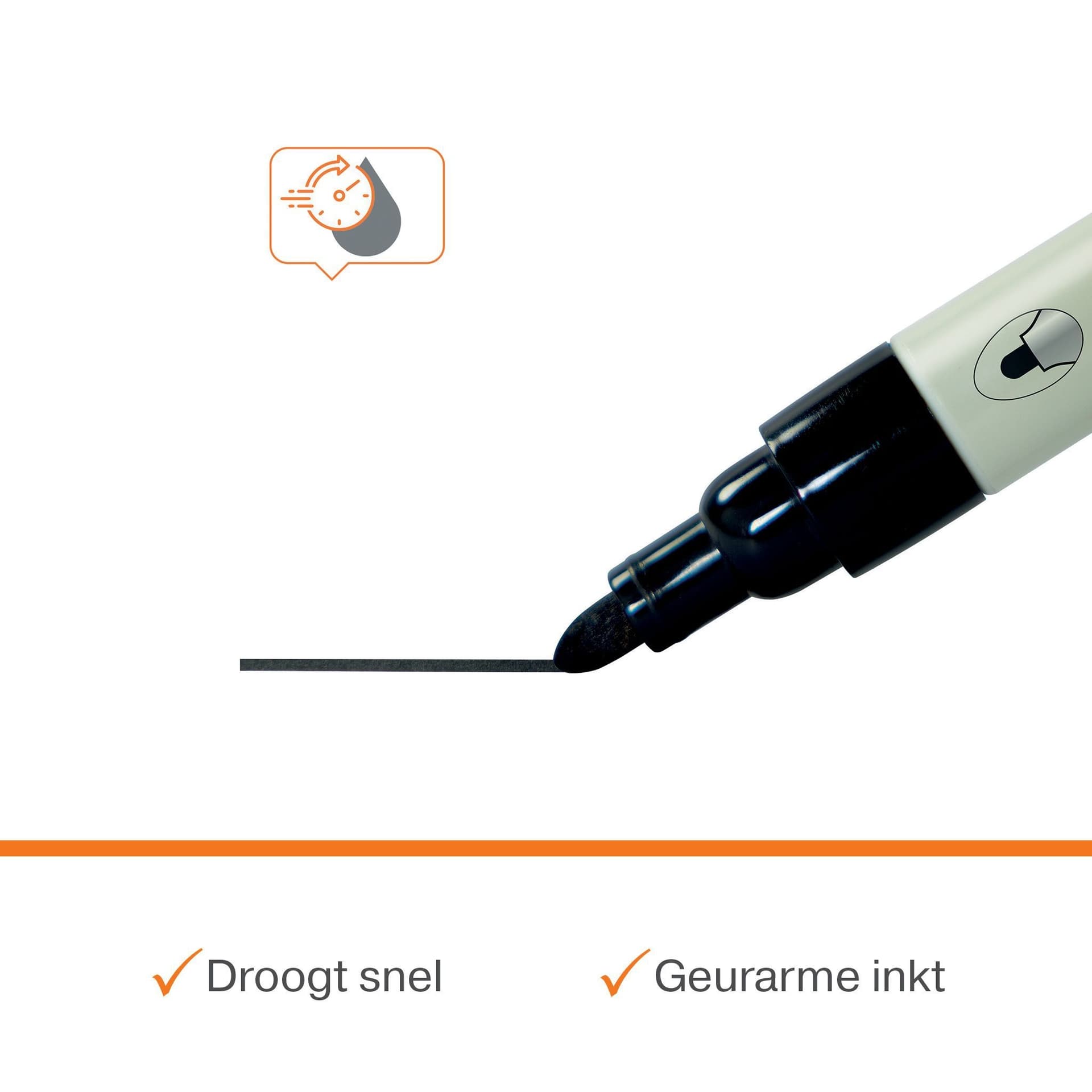 Whiteboardmarker Nobo ronde punt 3mm zwart 6