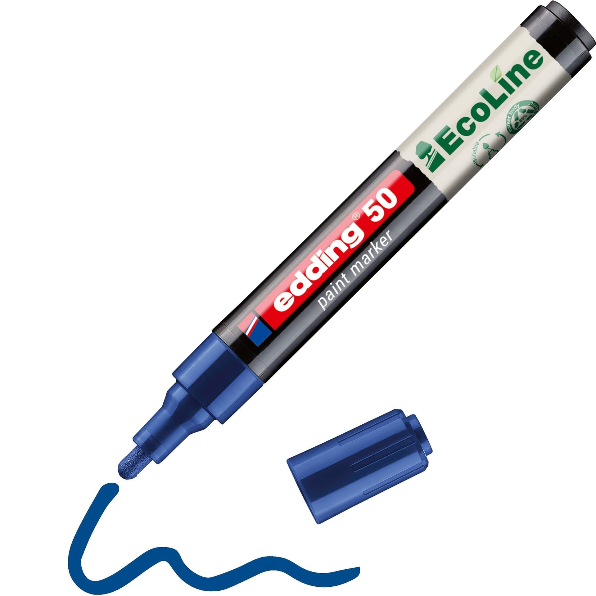 Paintmarker edding 50 EcoLine op waterbasis 2-3mm blauw 2