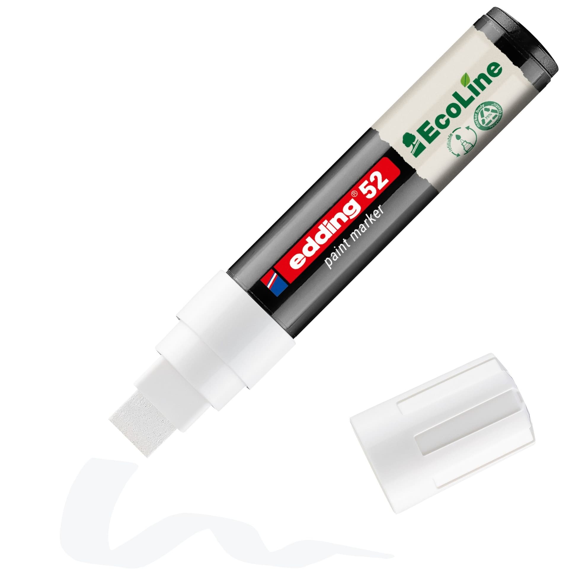Paintmarker edding 52 EcoLine op waterbasis 4-15mm wit 2