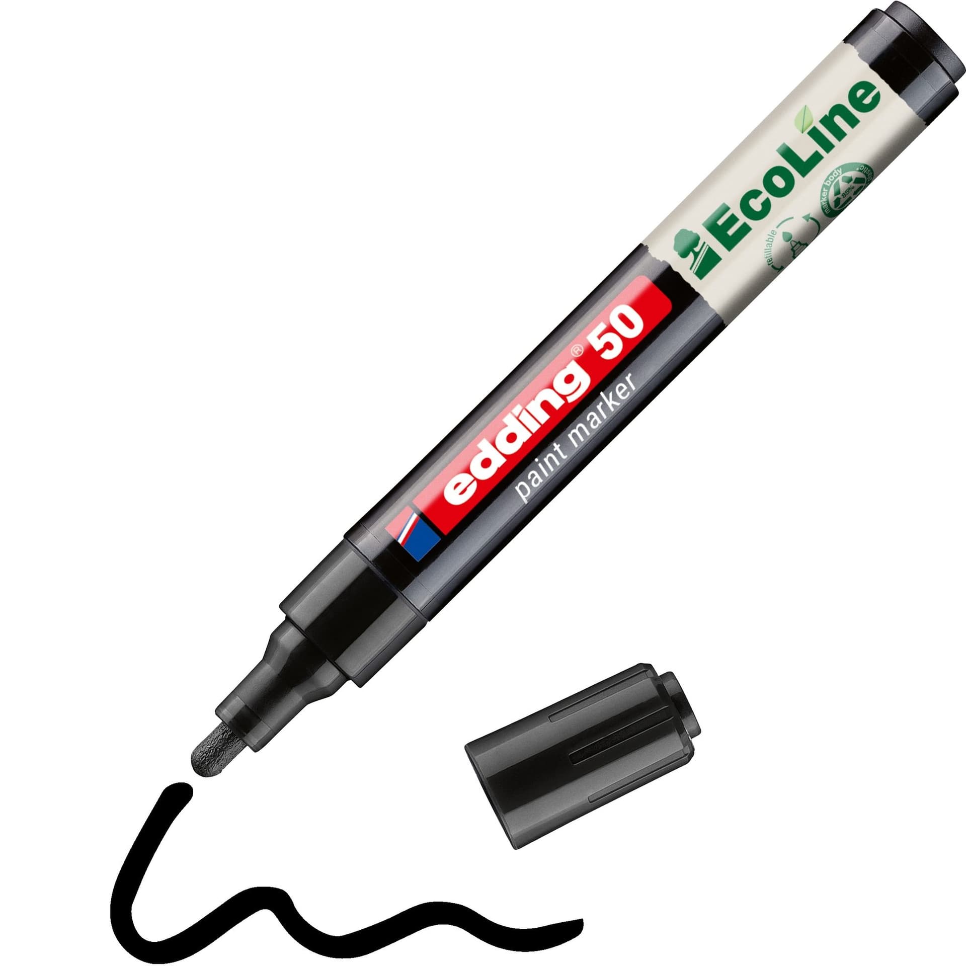 Paintmarker edding 50 EcoLine op waterbasis 2-3mm zwart 2