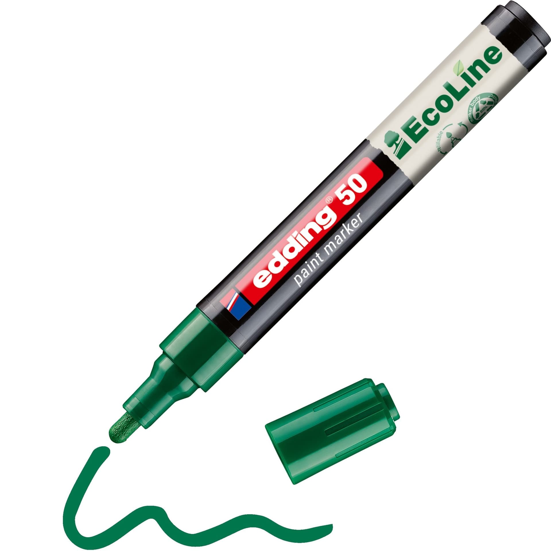 Paintmarker edding 50 EcoLine op waterbasis 2-3mm groen 2