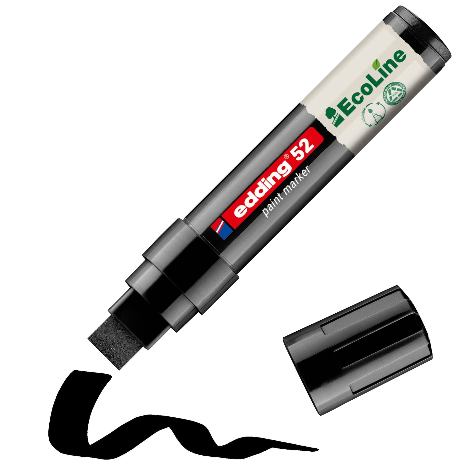 Paintmarker edding 52 EcoLine op waterbasis 4-15mm zwart 2
