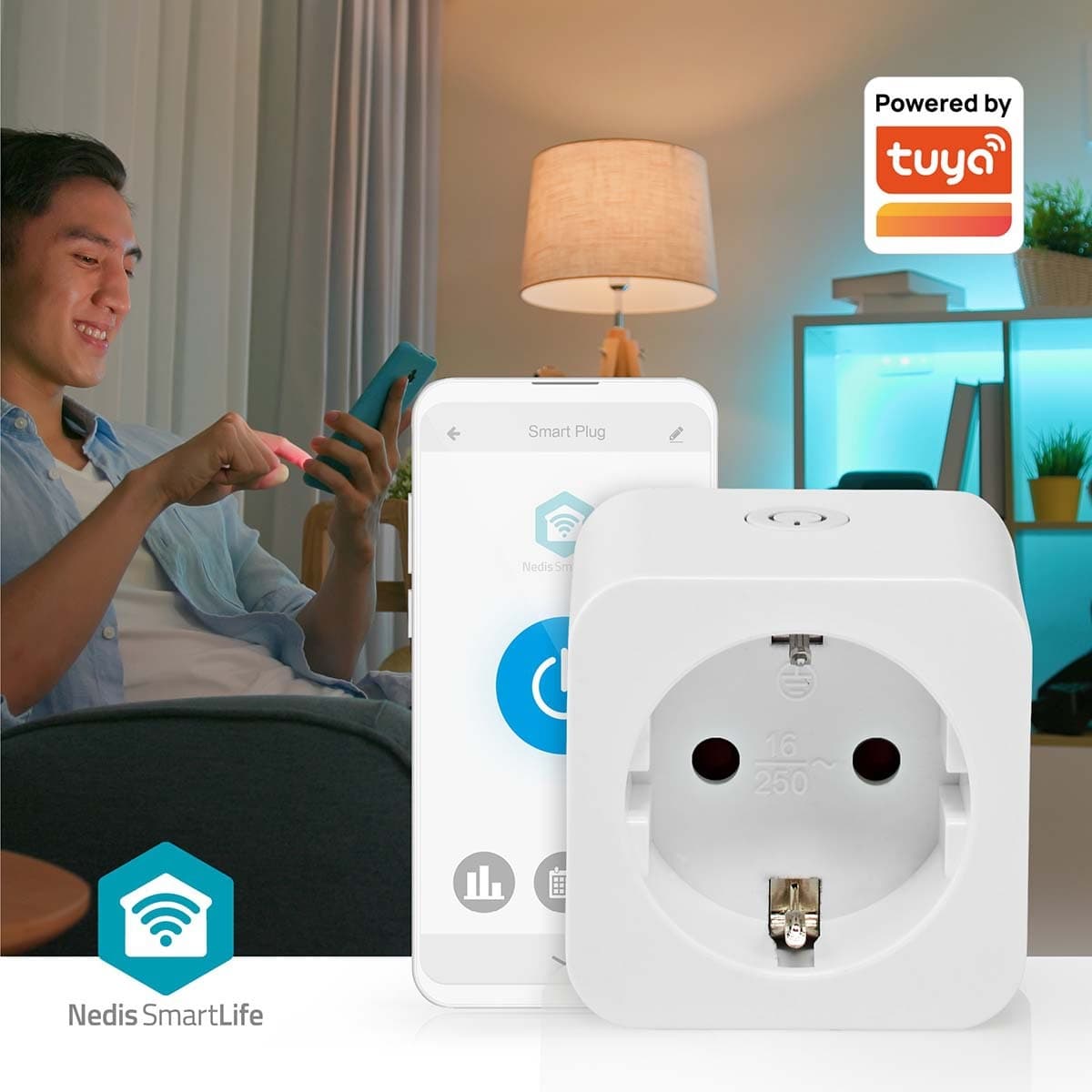 Slimme stekker Nedis Smartlife Wifi 3 stuks wit 10