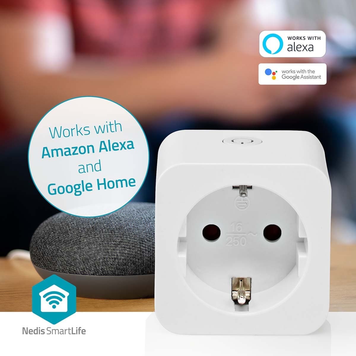 Slimme stekker Nedis Smartlife Wifi 3 stuks wit 6