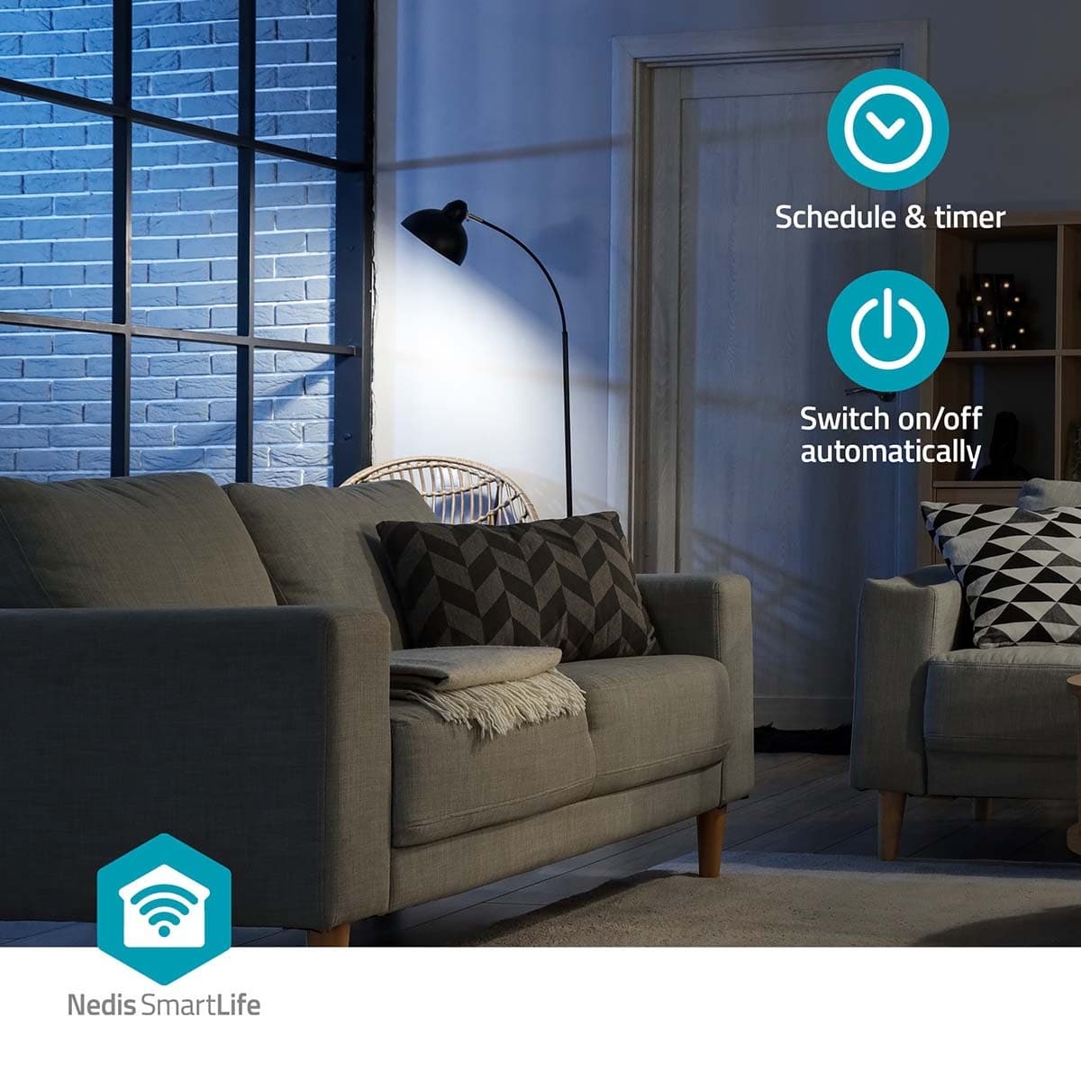 Slimme stekker Nedis Smartlife Wifi 3 stuks wit 8