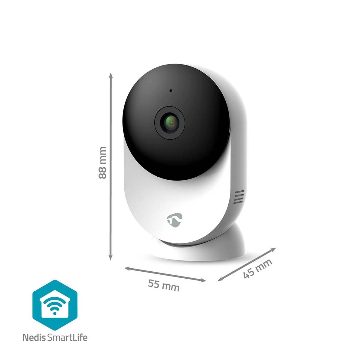 Beveiligingscamera Nedis Smartlife Wifi indoor 3MP Full HD 1296p wit 4