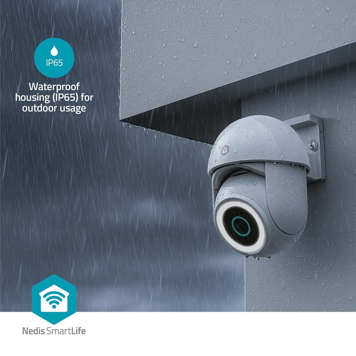 Beveiligingscamera Nedis Smartlife Wifi buiten 3MP Full HD 1296p wit 7