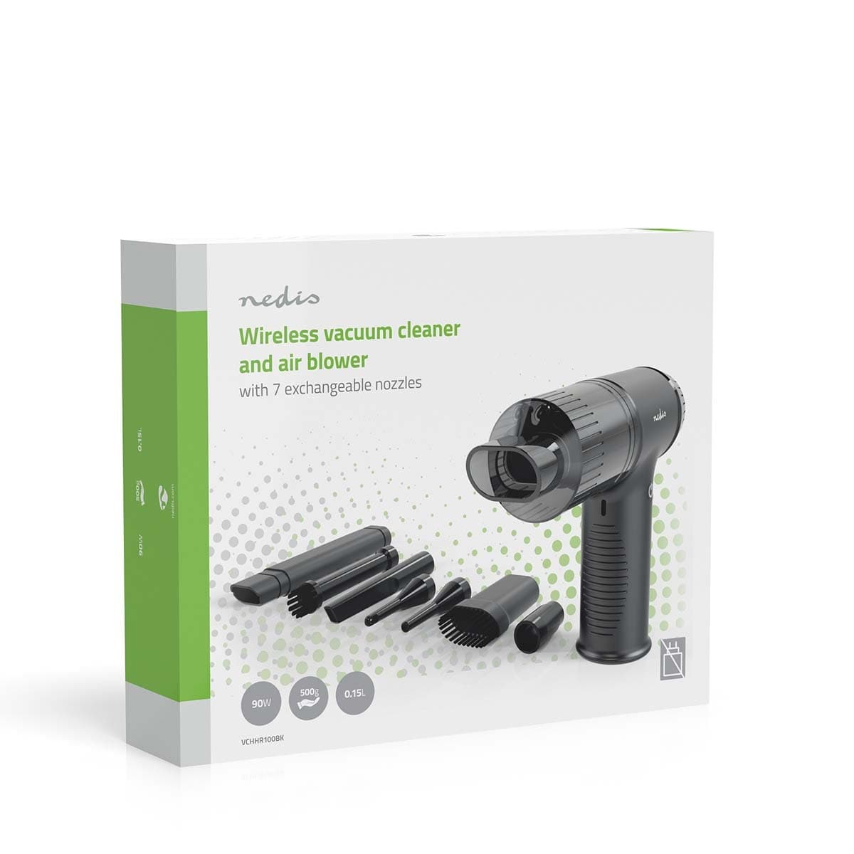 Handstofzuiger / luchtblazer Nedis 90W oplaadbaar zwart 3