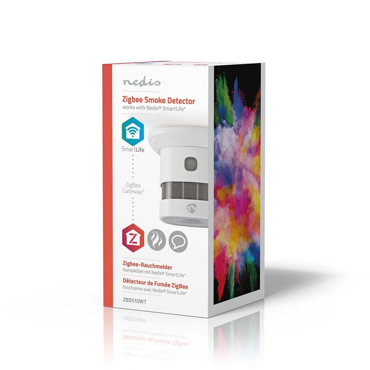 Rookmelder Nedis Smartlife Zigbee 3.0 Wifi 10 jaar sensor wit 2