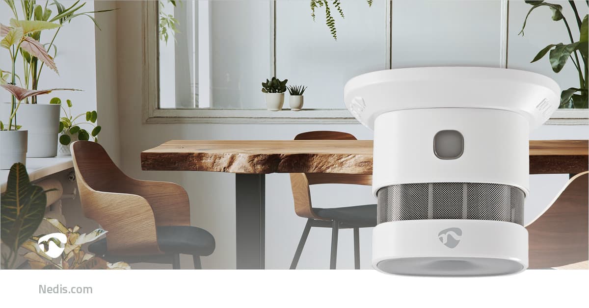 Rookmelder Nedis Smartlife Zigbee 3.0 Wifi 10 jaar sensor wit 9