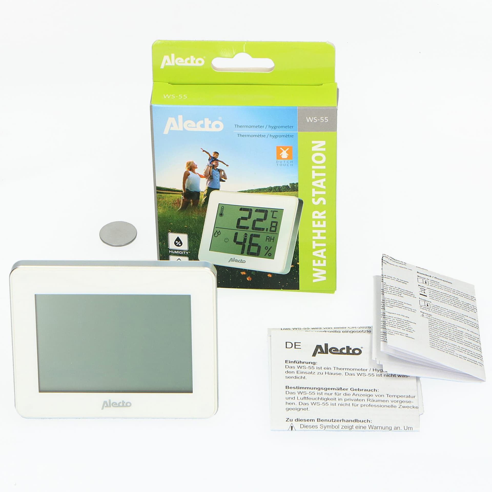 Thermometer hygrometer Alecto WS-55 wit - zilver 2