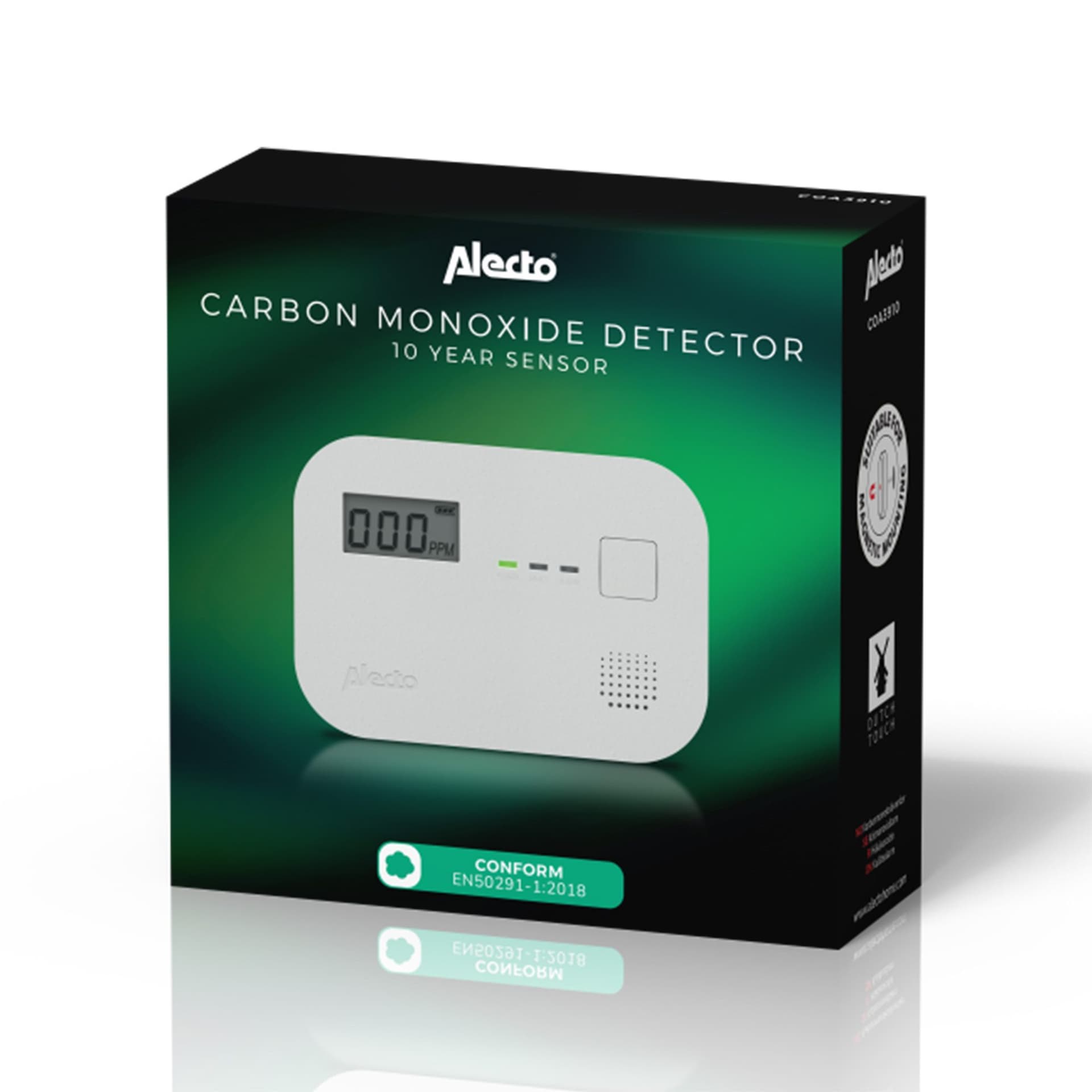 Koolmonoxidemelder Alecto 10 jaar sensor en display COA3910 wit 2