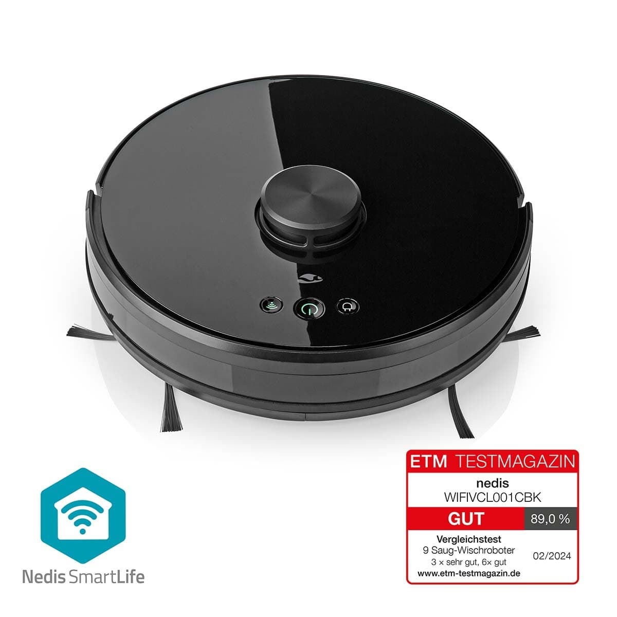 Robotstofzuiger Nedis Smartlife wifi laser 3-in-1 zwart 5