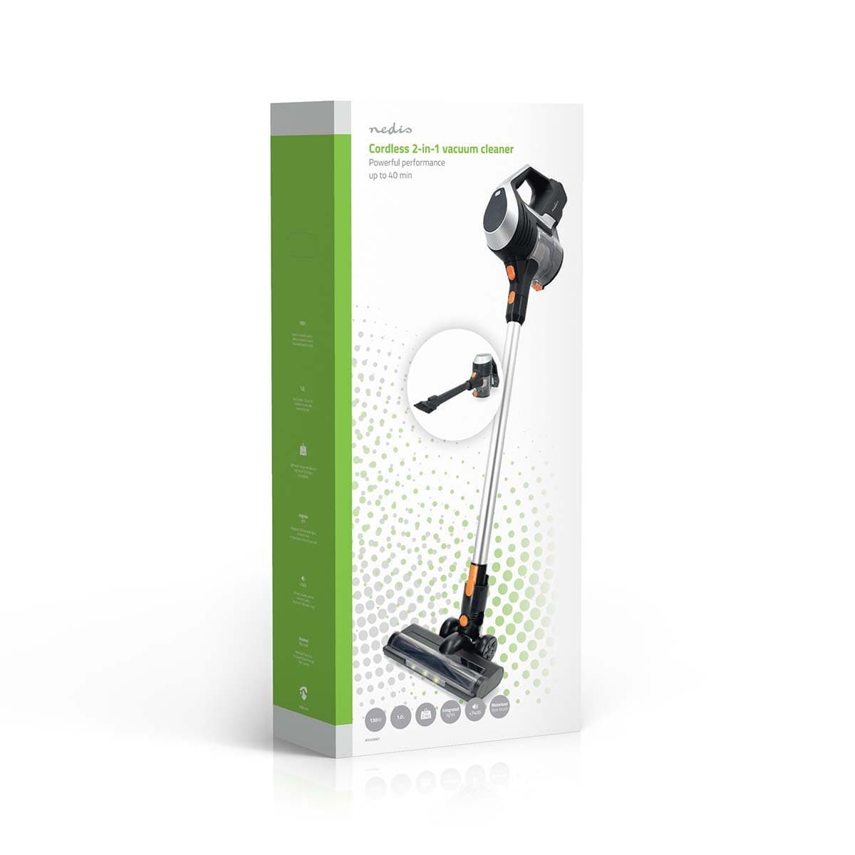 Steelstofzuiger Nedis 2-in-1 snoerloos HEPA 130W zwart 3