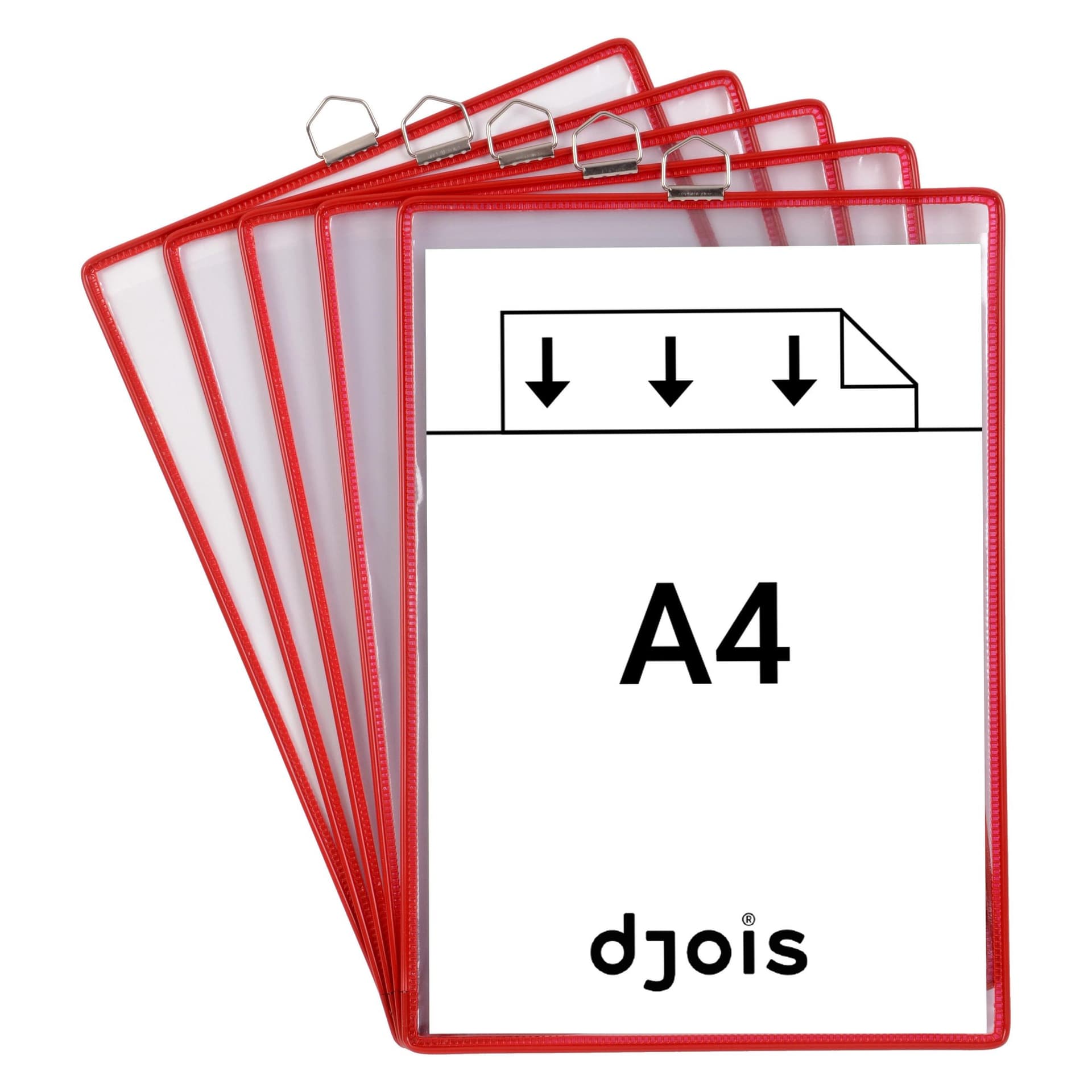 Zichtpanelenframe hangend Tarifold A4 rood 5 stuks 2