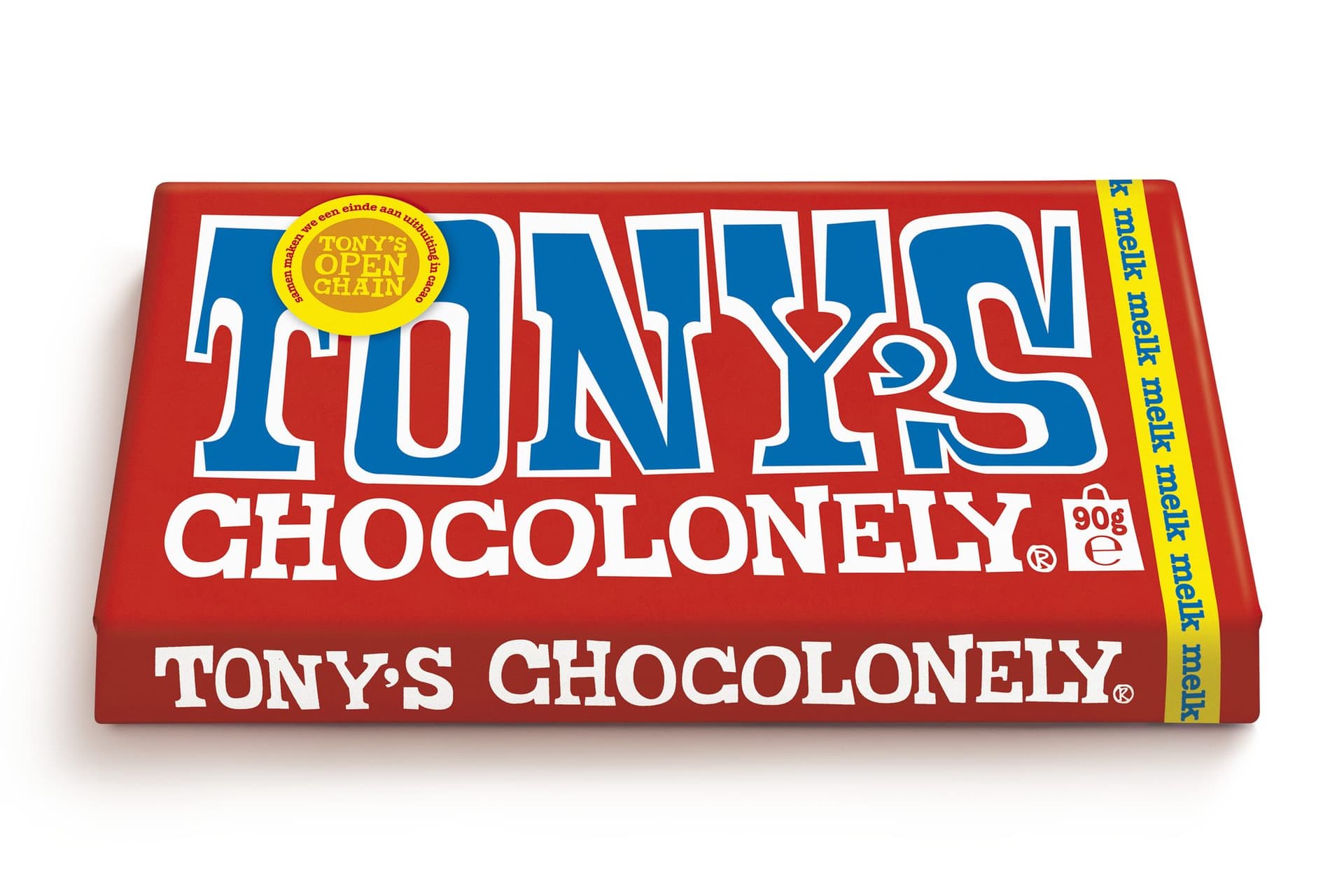 Chocolade Tony's Chocolonely melk reep 90 gram 3