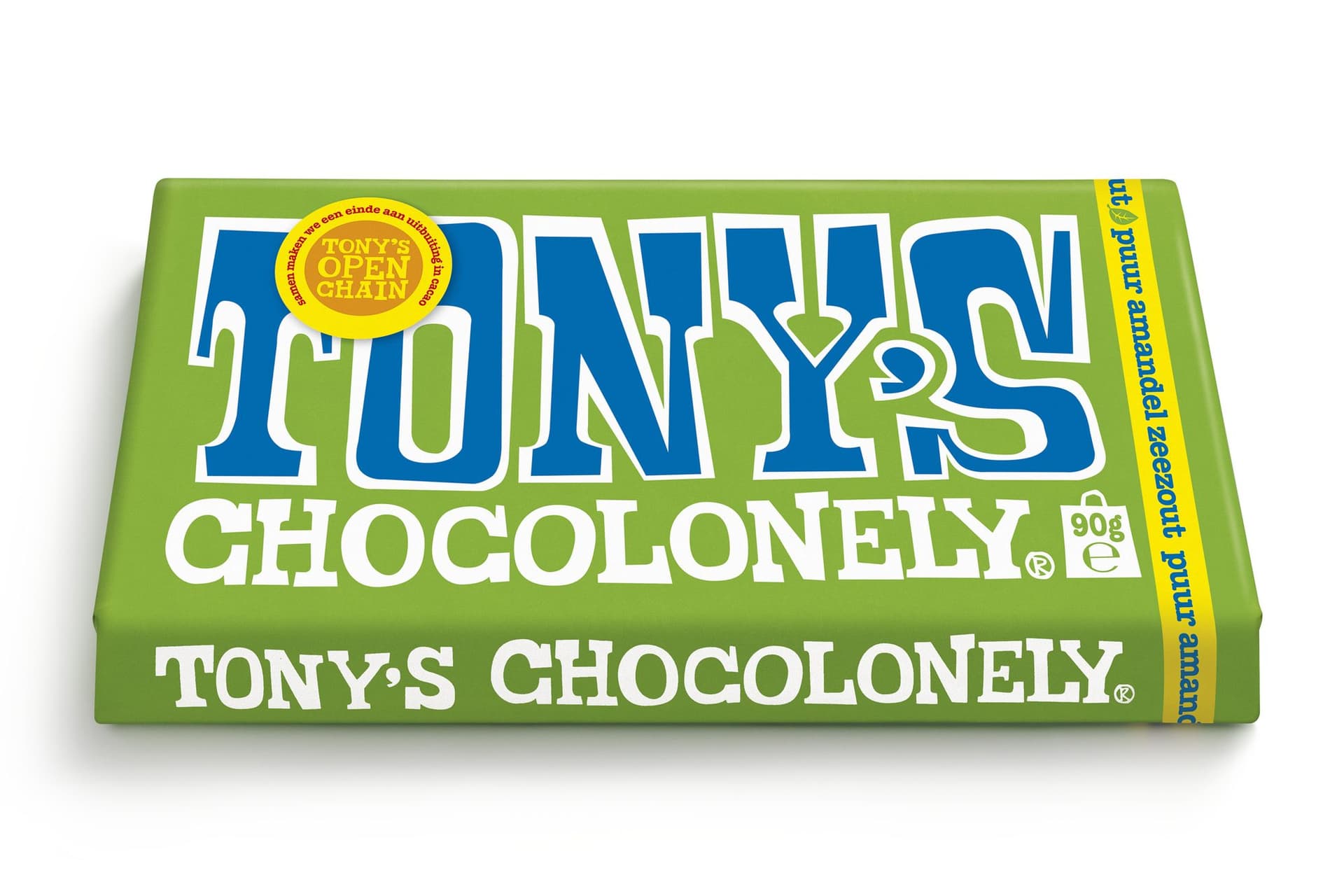Chocolade Tony's Chocolonely puur amandel zeezout reep 90 gram 3