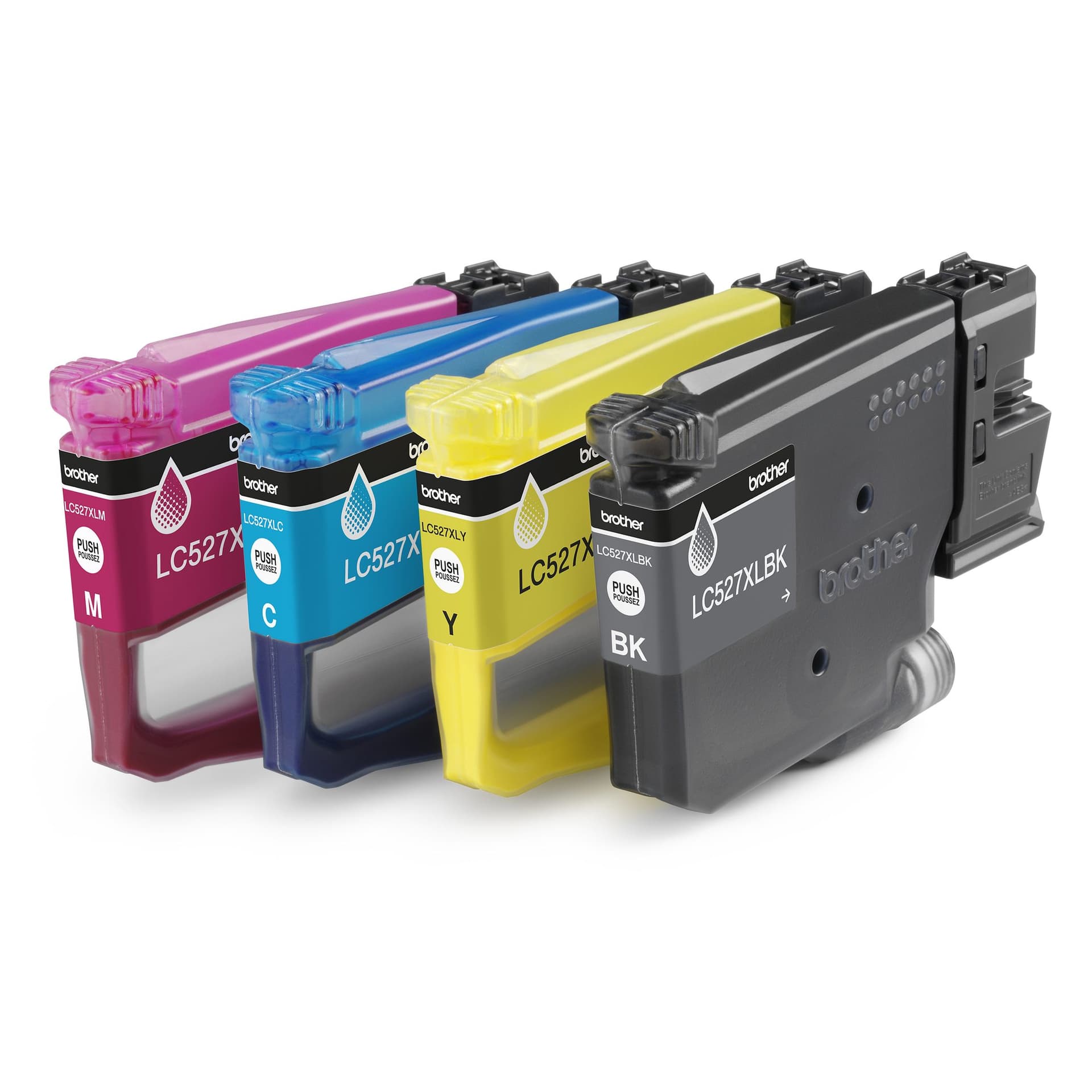 Inktcartridge Brother LC-527XL zwart + 3 kleuren 2