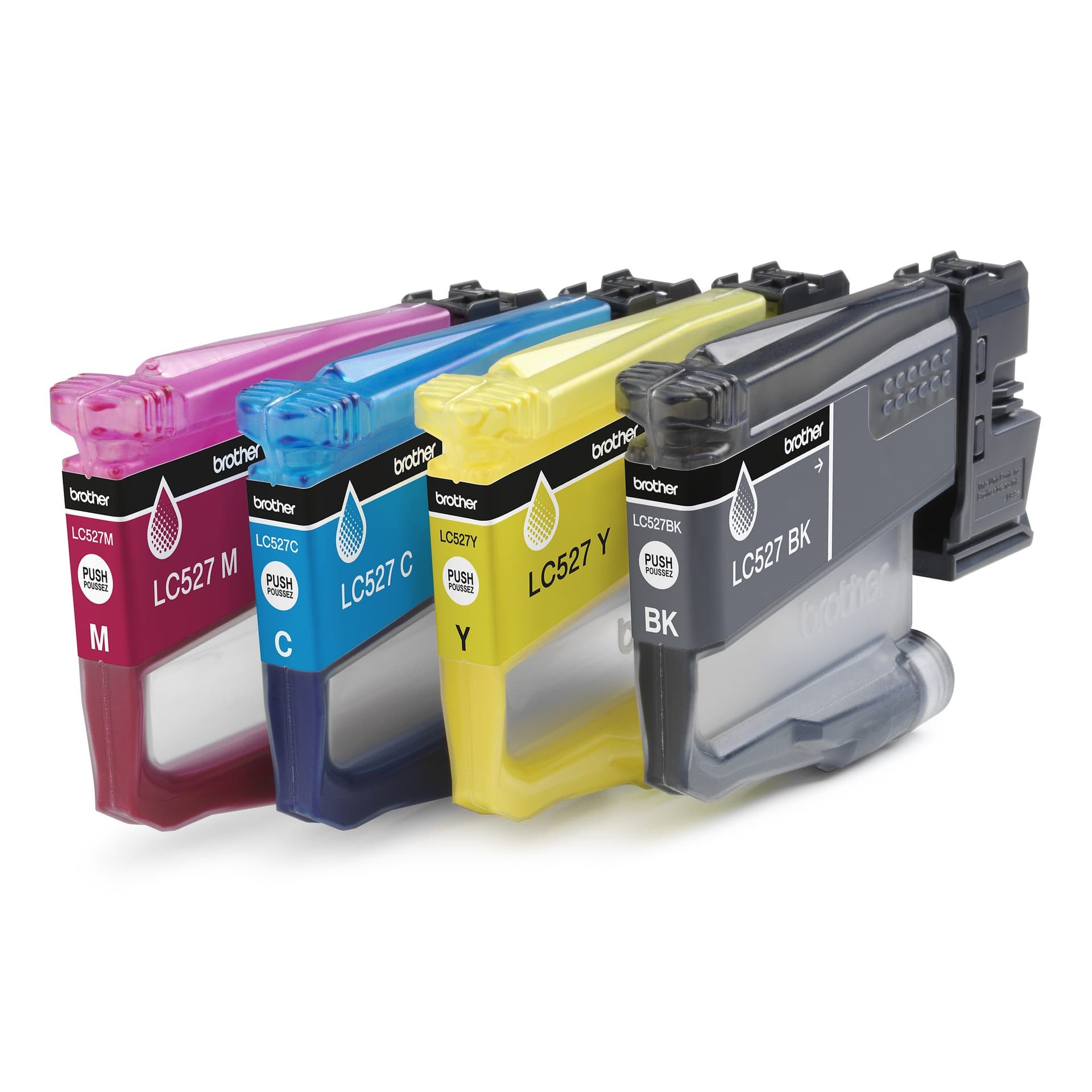 Inktcartridge Brother LC-527 zwart + 3 kleuren 2