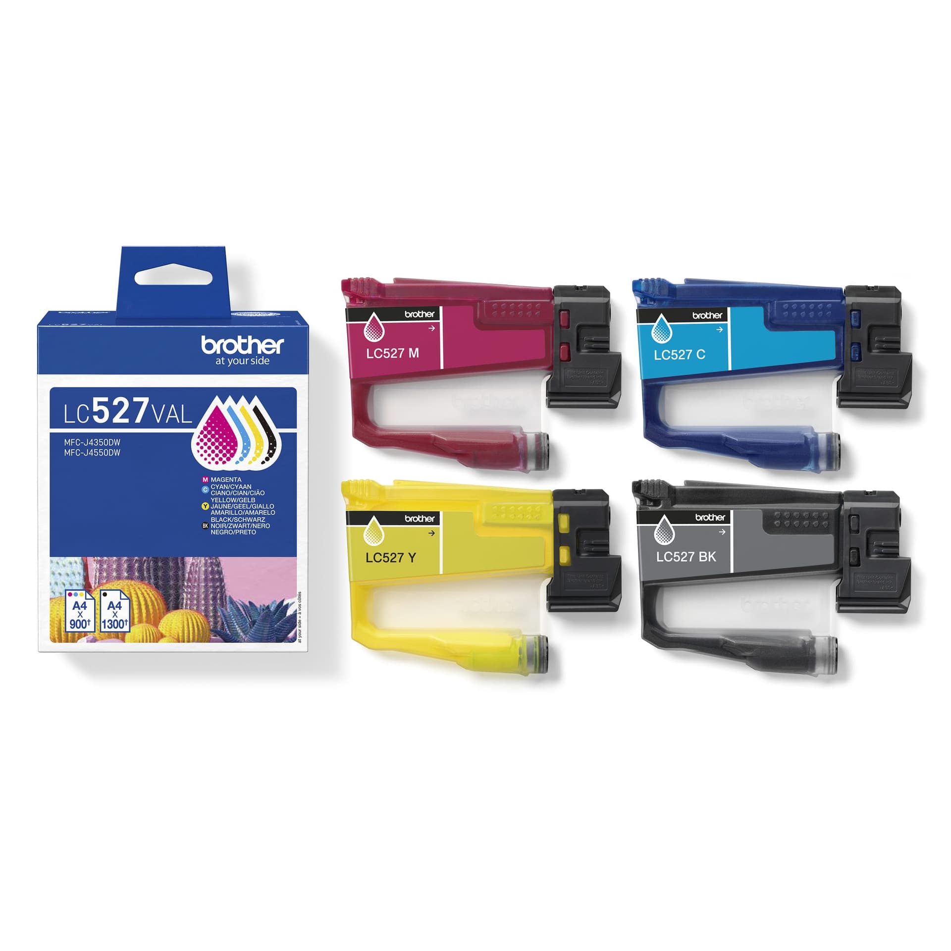 Inktcartridge Brother LC-527 zwart + 3 kleuren 3