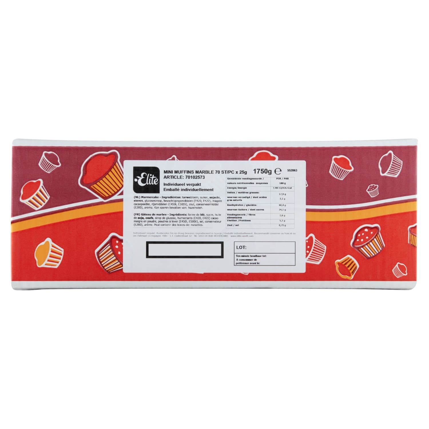 Muffins Elite mini marble 70 stuks 2