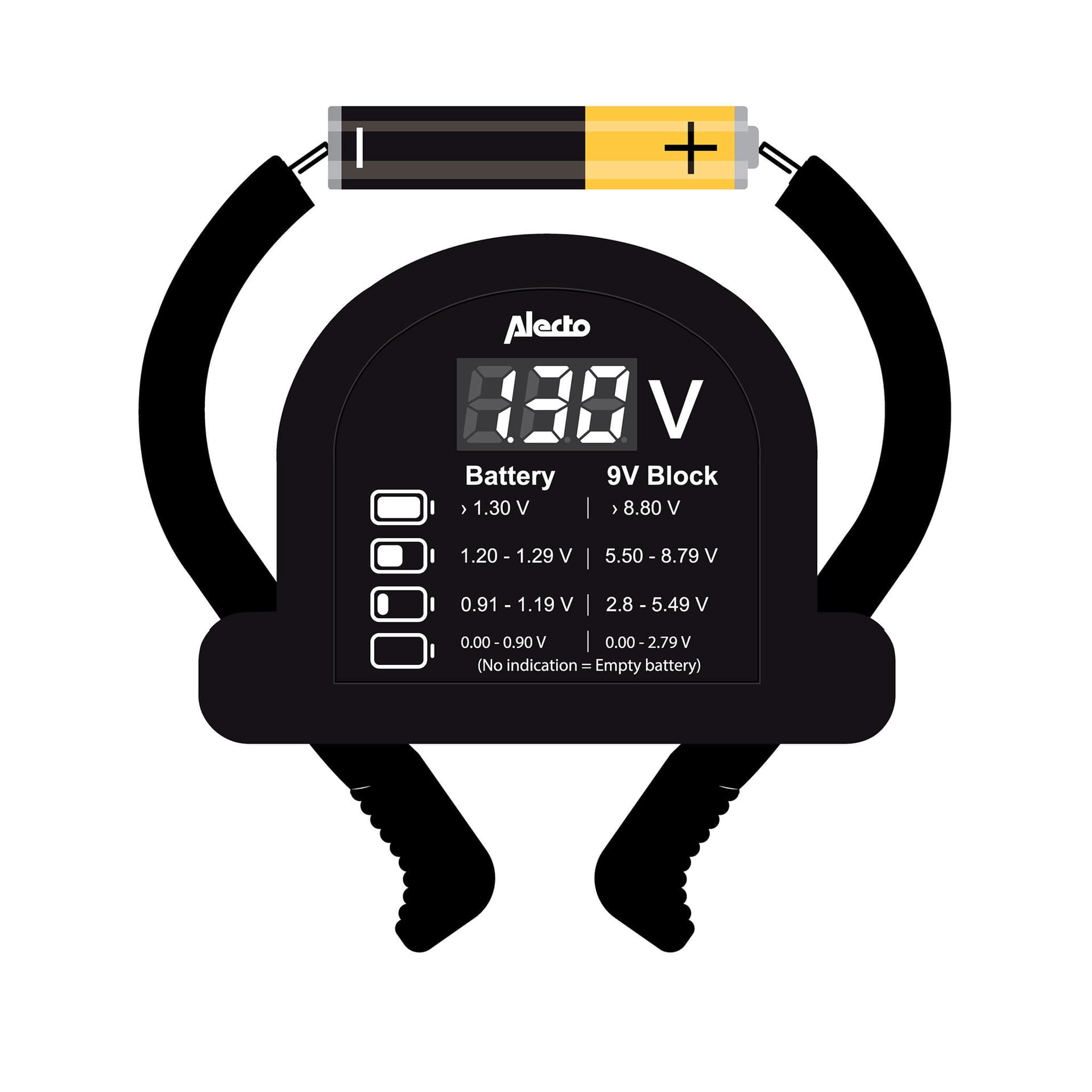 Batterijtester Alecto BTT2 3