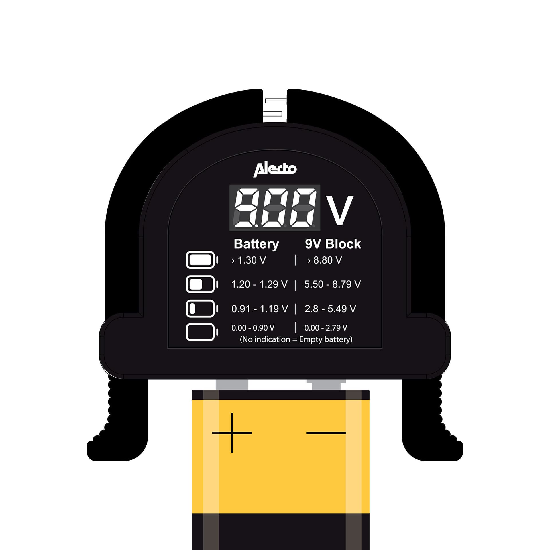 Batterijtester Alecto BTT2 4