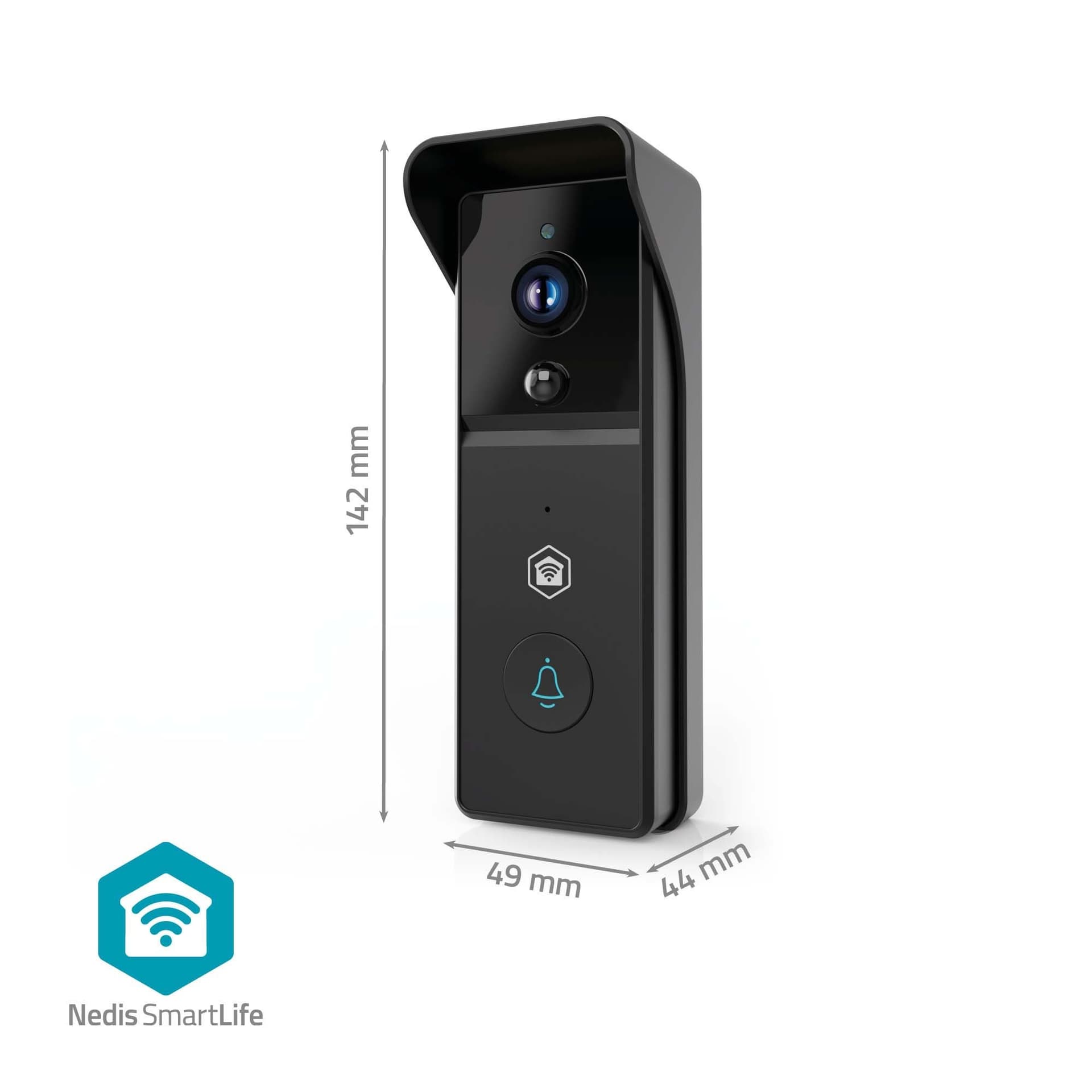 Videodeurbel Nedis Smartlife Wifi 3MP Full HD 1296p zwart 5