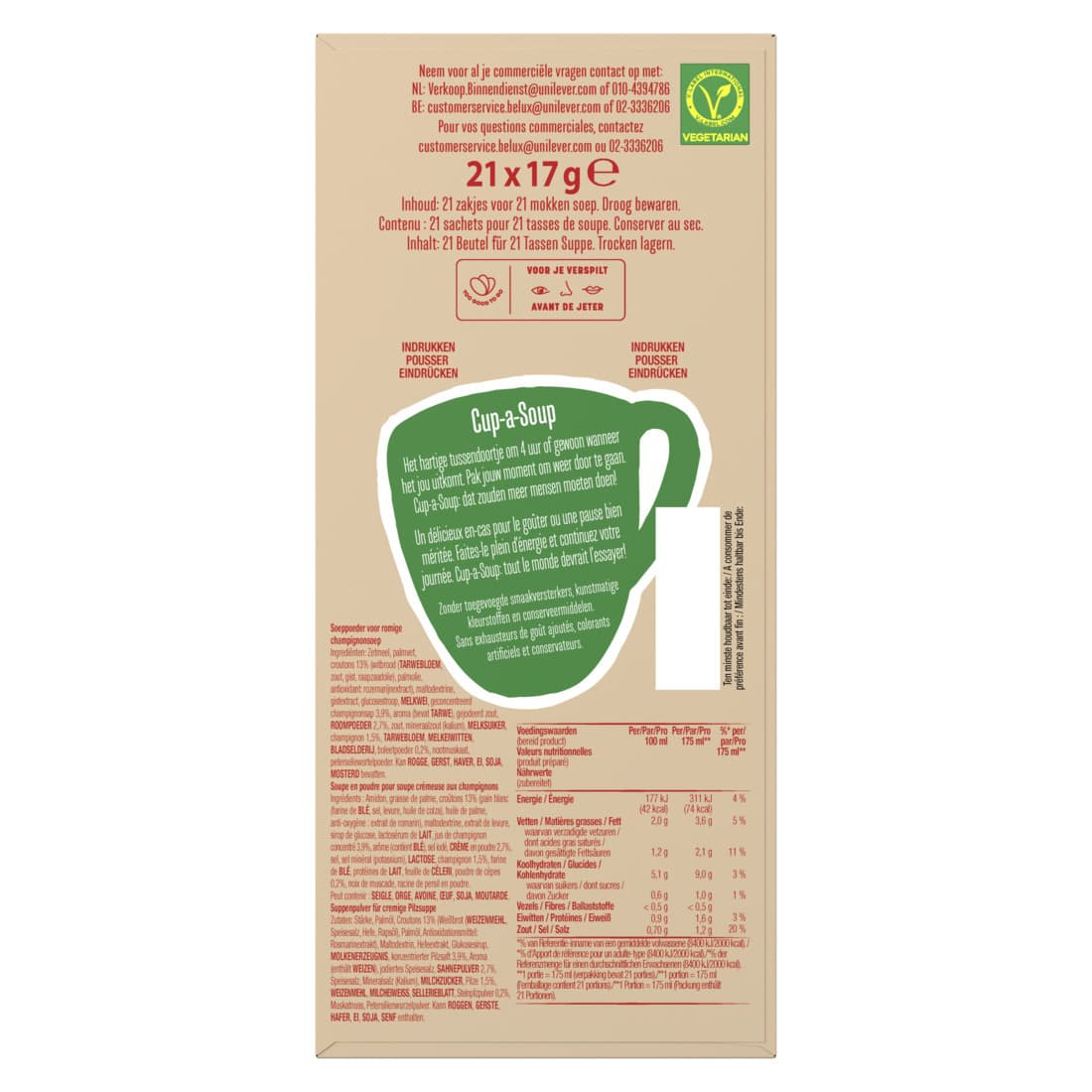 Cup-a-Soup Knorr champignon crème 21x175ml 4