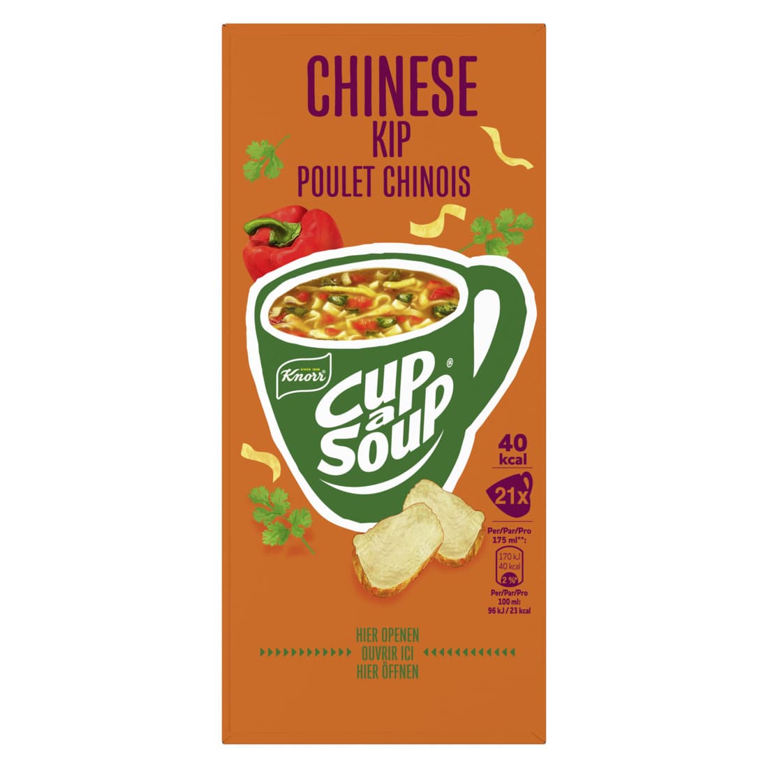 Cup-a-Soup Knorr Chinese kip 21x175ml 2