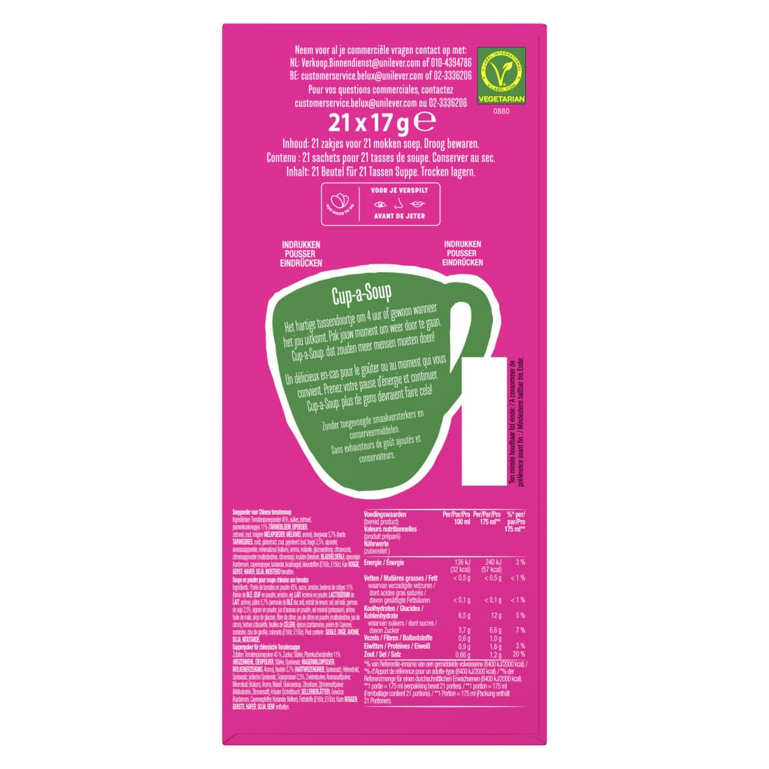 Cup-a-Soup Knorr Chinese tomaat 21x175ml 4