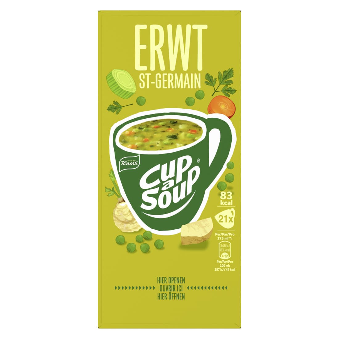 Cup-a-Soup Knorr erwtensoep 21x175ml 2