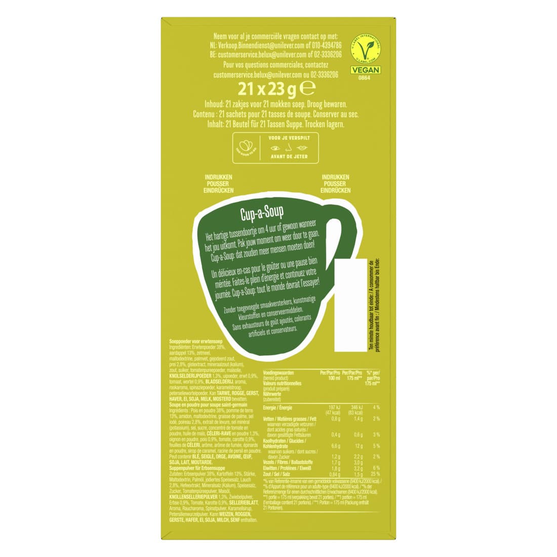 Cup-a-Soup Knorr erwtensoep 21x175ml 4