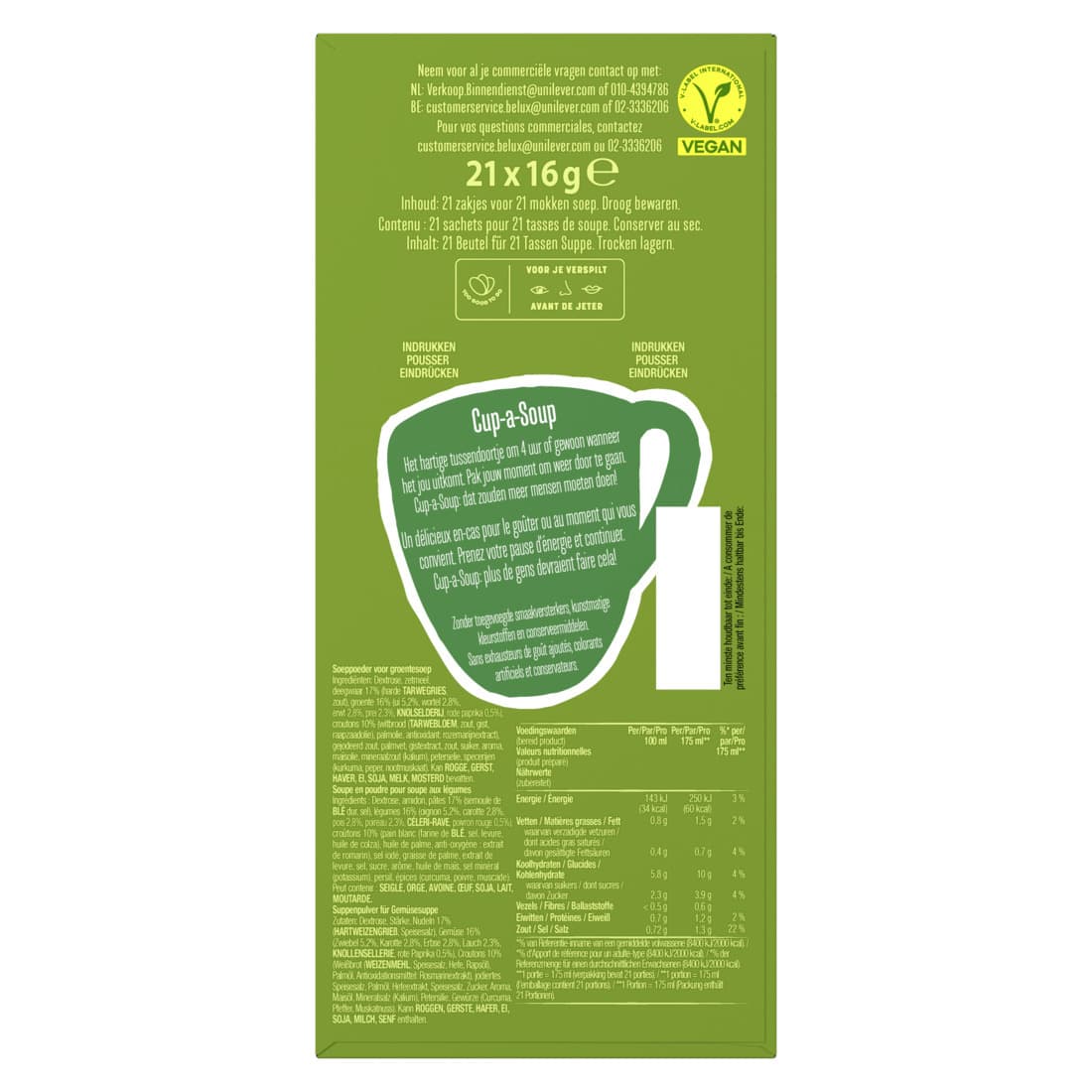 Cup-a-Soup Knorr groente 21x175ml 4