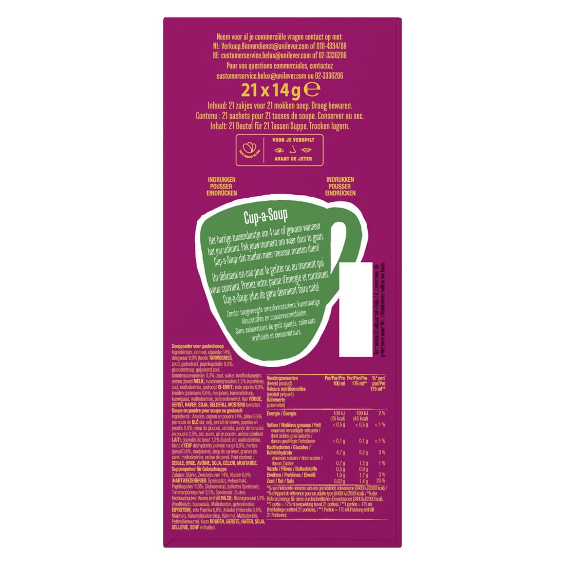 Cup-a-Soup Knorr Hongaarse goulash 21x175ml 4
