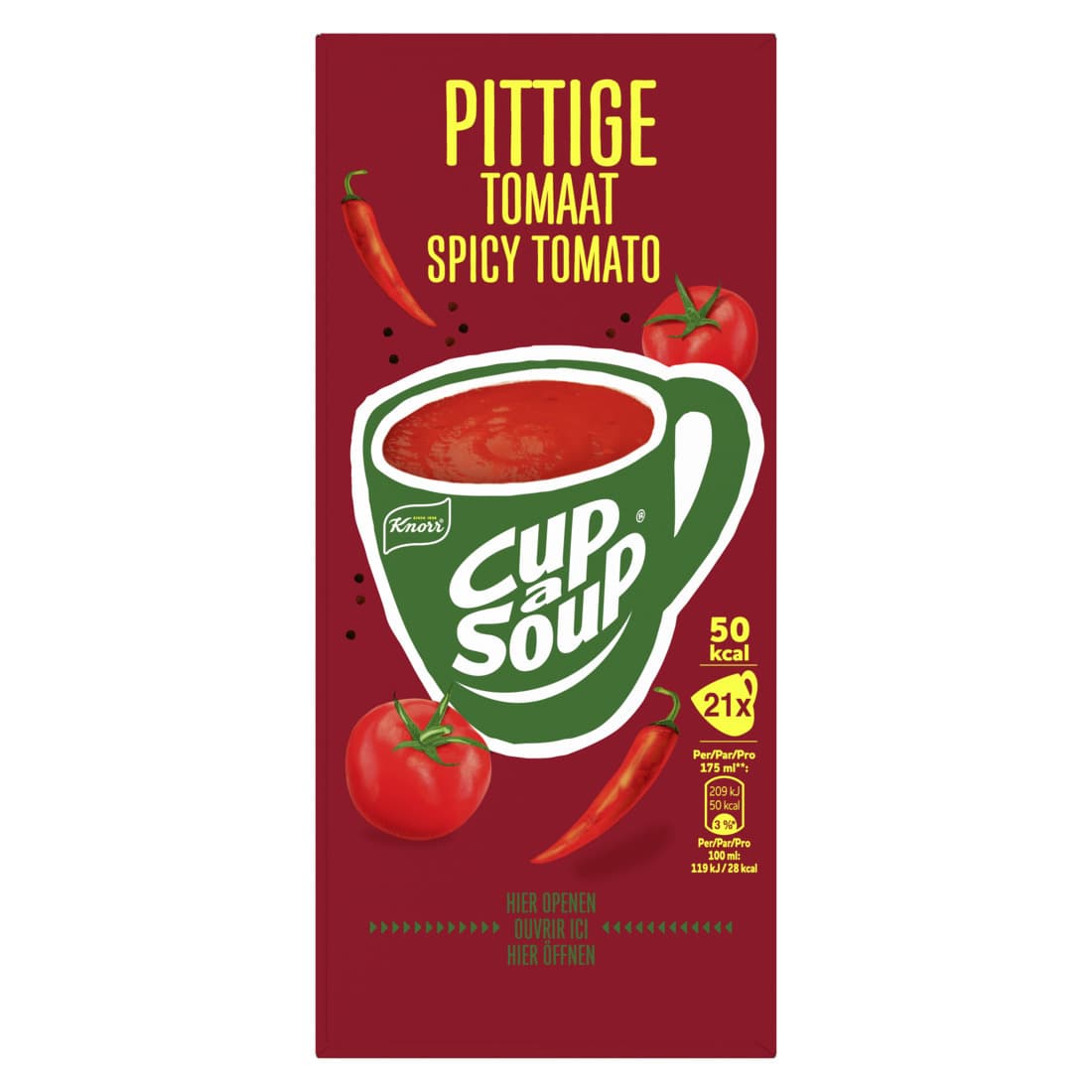 Cup-a-Soup Knorr pittige tomaat 21x175ml 2