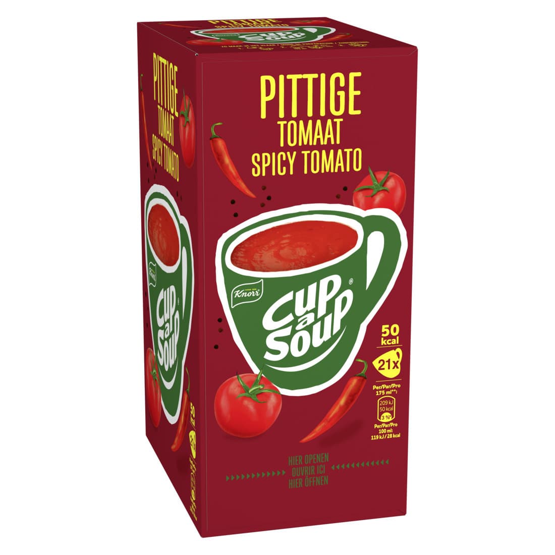 Cup-a-Soup Knorr pittige tomaat 21x175ml 3