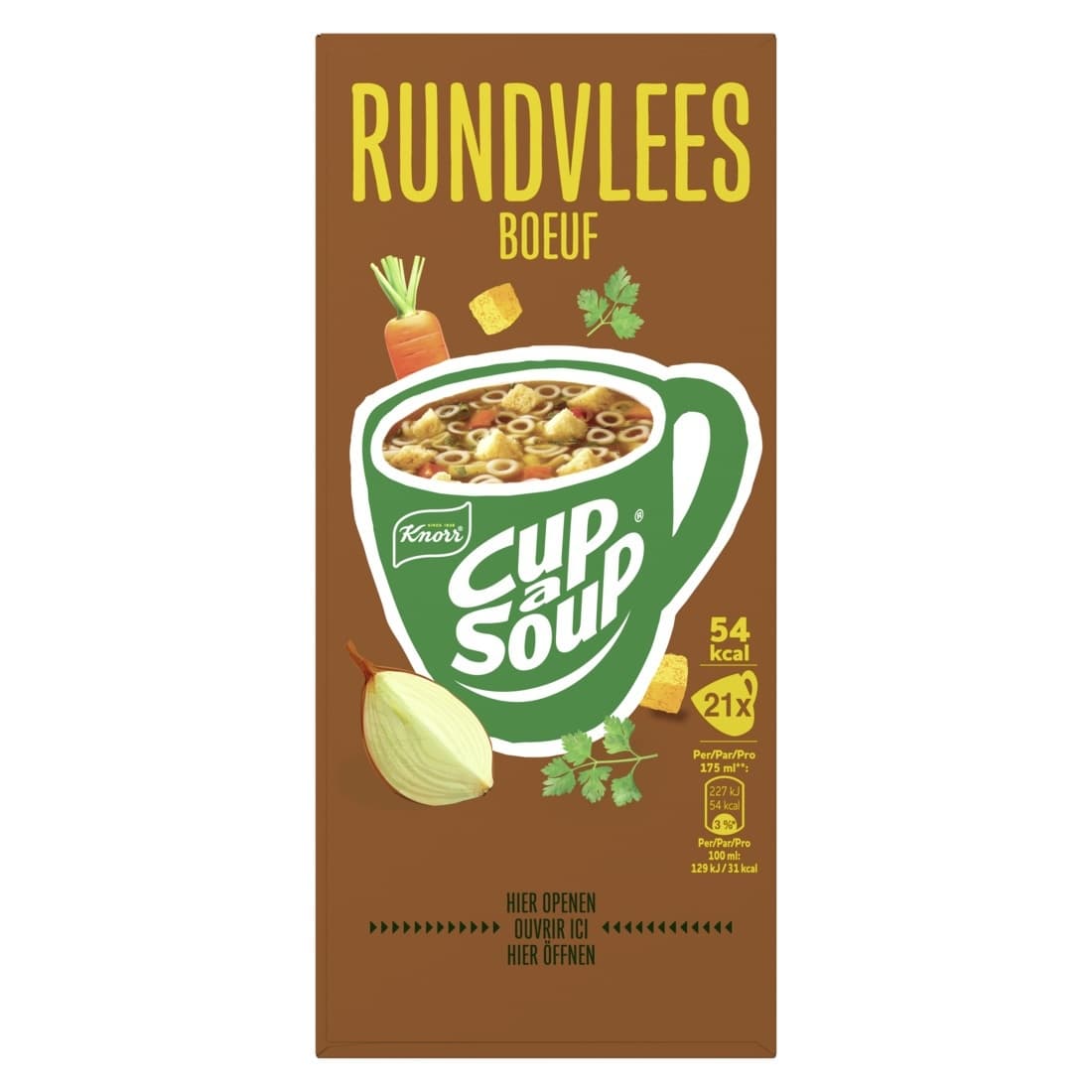 Cup-a-Soup Knorr rundvlees 21x175ml 2